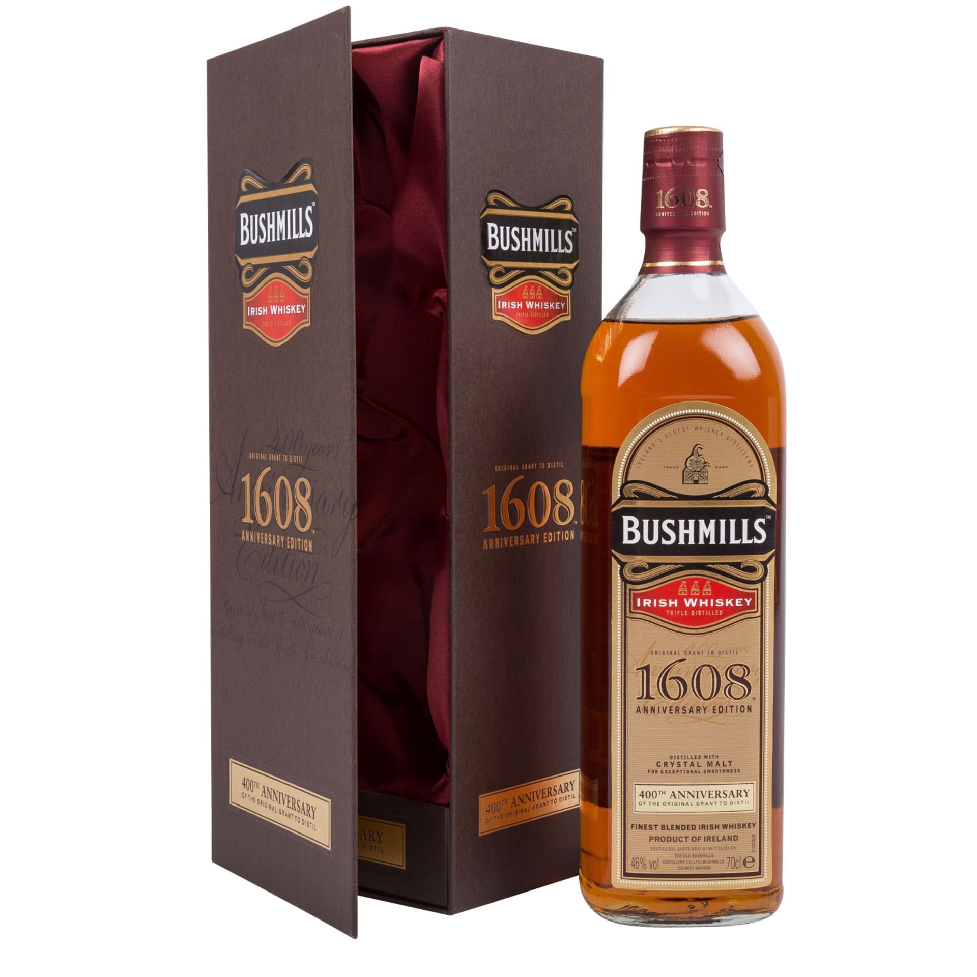 BUSHMILLS Crystal Malt Irish Whiskey 400th Anniversary Edition