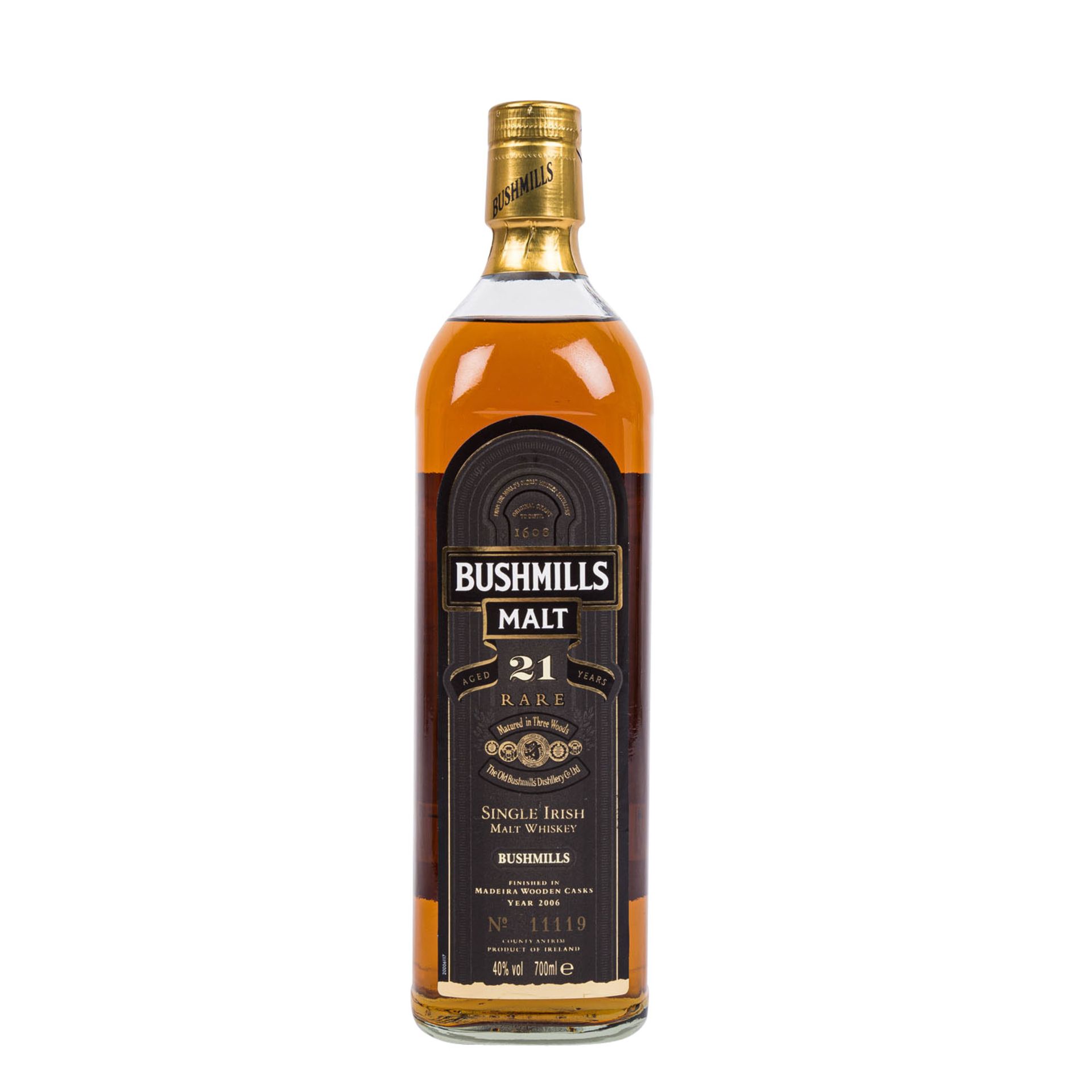 BUSHMILLS MALT Single Malt Irsih Whiskey "Aged 21 Years", Madeira Finish - Bild 2 aus 6