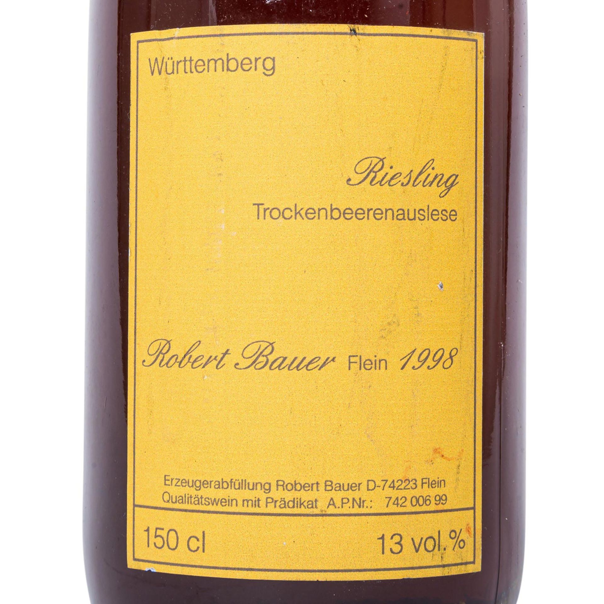 ROBERT BAUER 1 Magnumflasche RIESLING TROCKENBEERENAUSLESE 1998 - Bild 2 aus 4