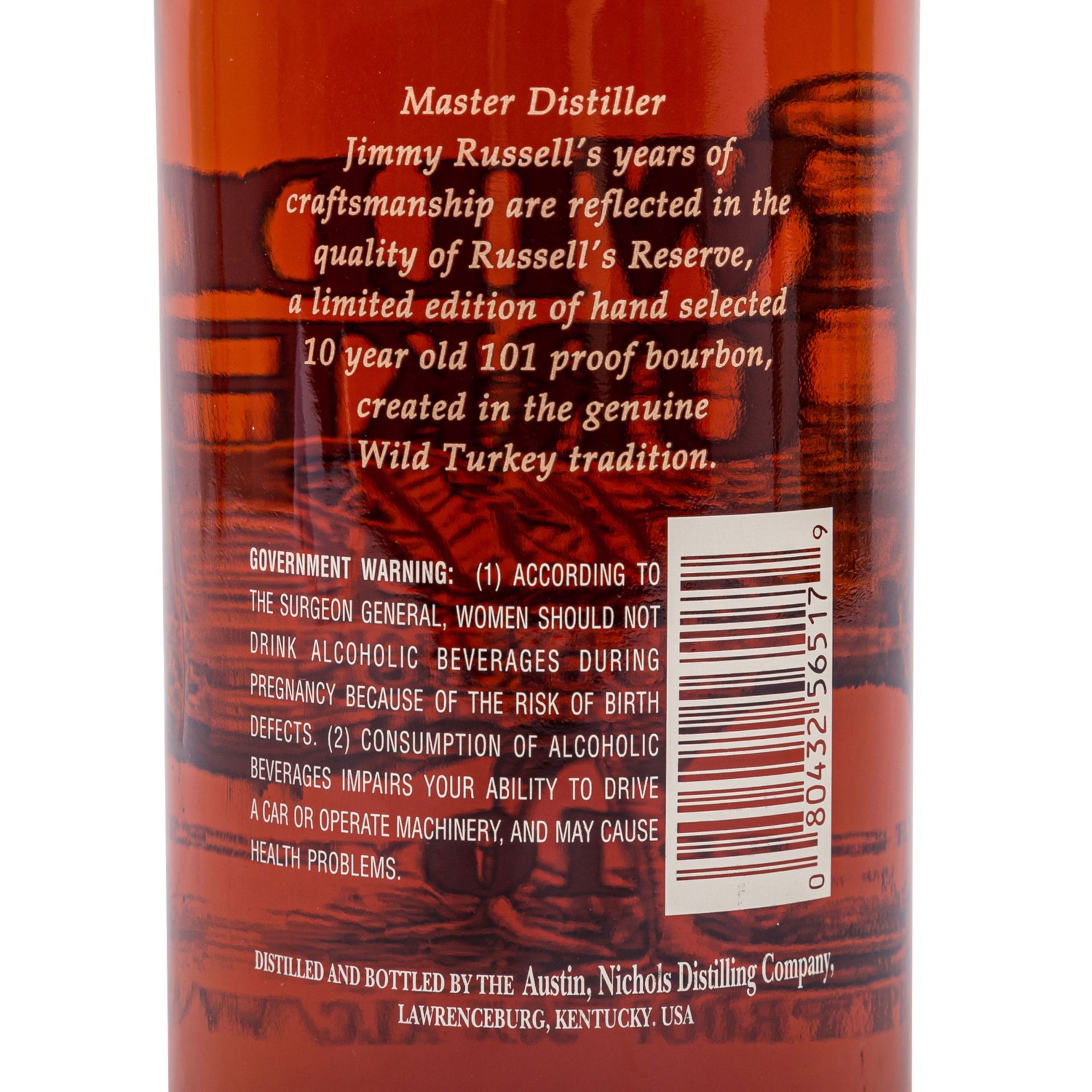 WILD TURKEY RUSSELL'S RESERVE Straight Bourbon Whiskey "Aged 10 Years" - Bild 4 aus 5