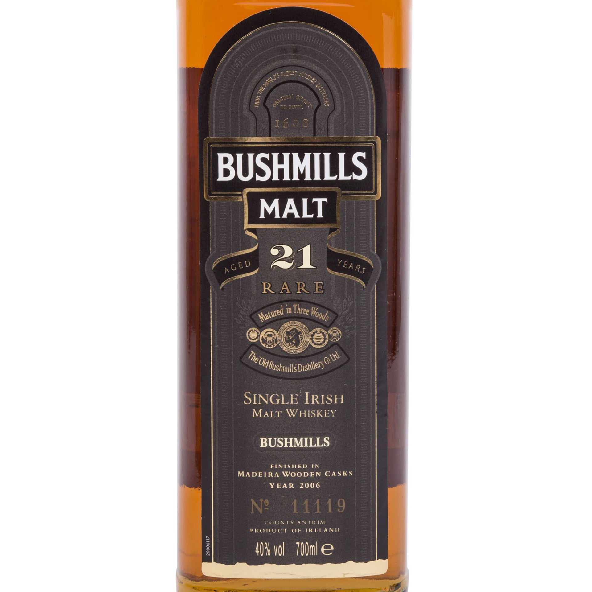 BUSHMILLS MALT Single Malt Irsih Whiskey "Aged 21 Years", Madeira Finish - Bild 3 aus 6