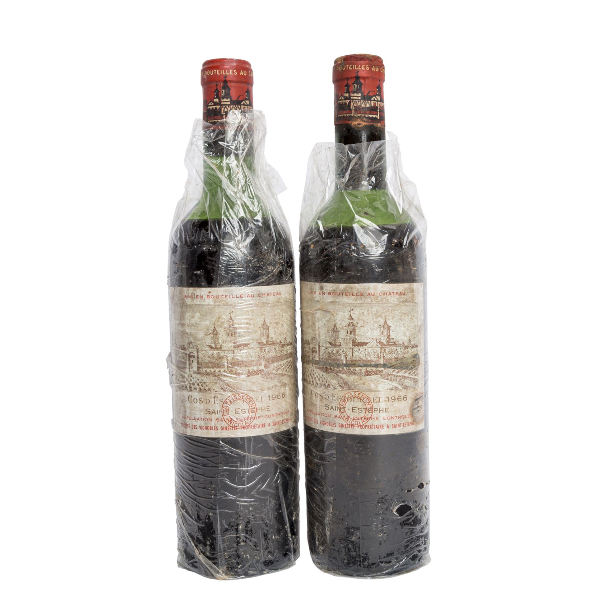 CHÂTEAU COS D'ESTOURNEL 2 Flaschen SAINT-ESTEPHE 1966,