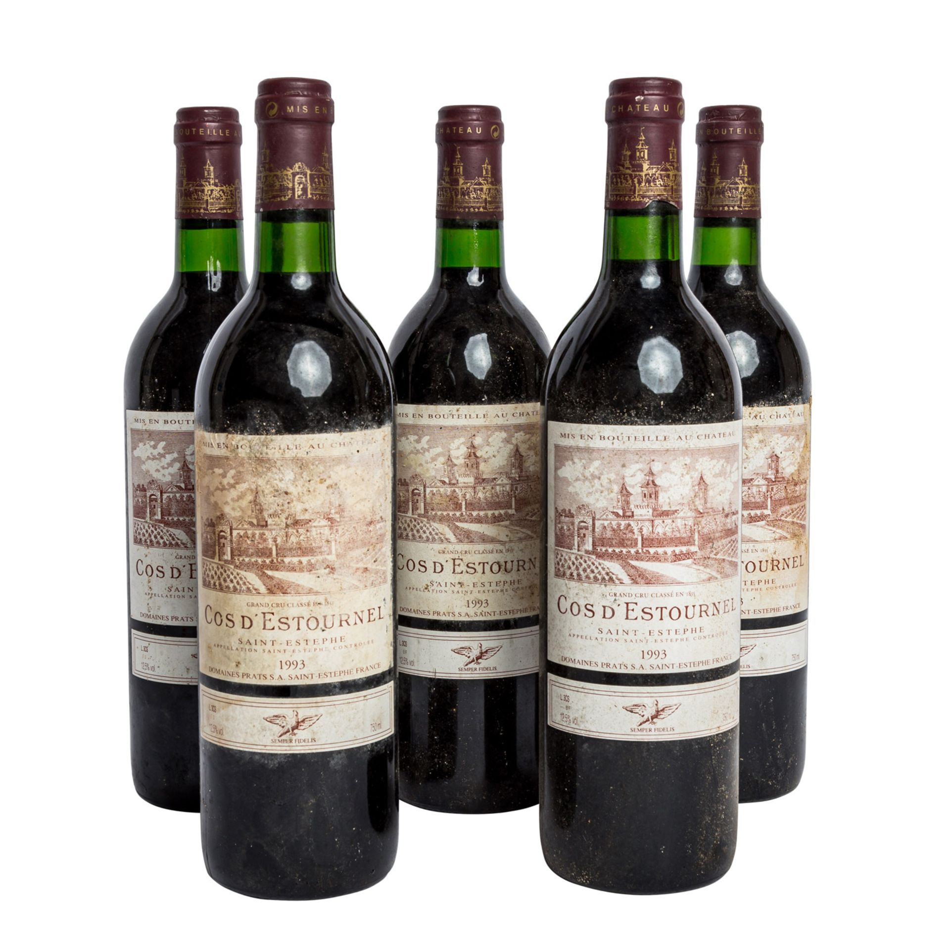 CHÂTEAU COS D'ESTOURNEL 5 Flaschen SAINT-ESTEPHE 1993,