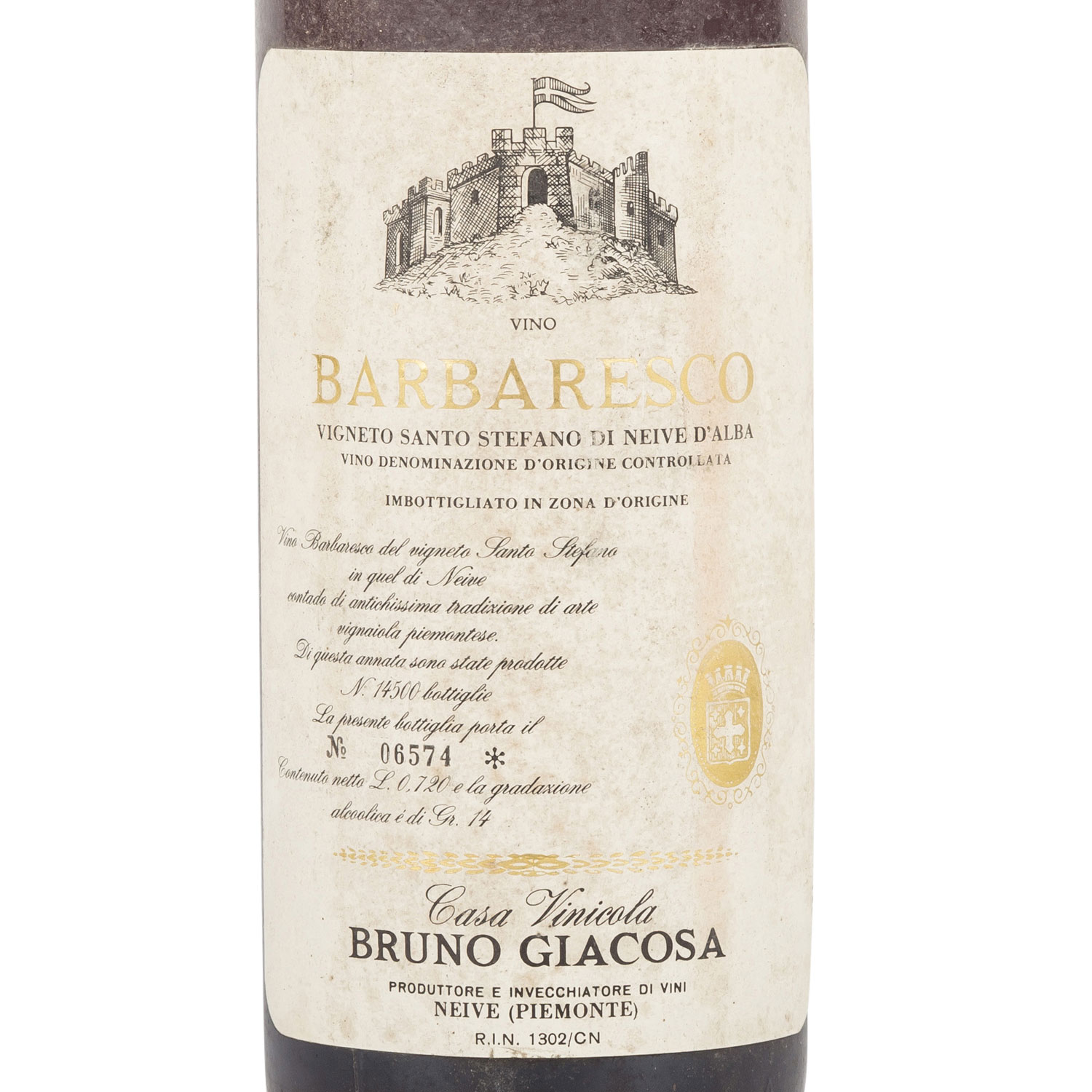 BRUNO GIACOSA 1 Flasche "Barbaresco", 1970, - Image 3 of 4