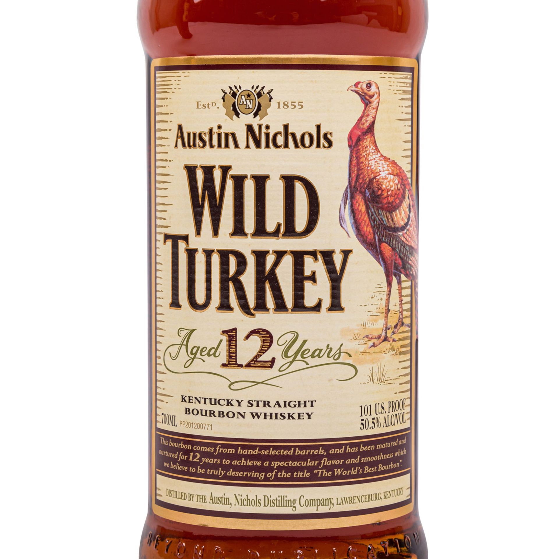 WILD TURKEY Straight Bourbon Whiskey "Aged 12 Years" - Bild 2 aus 6