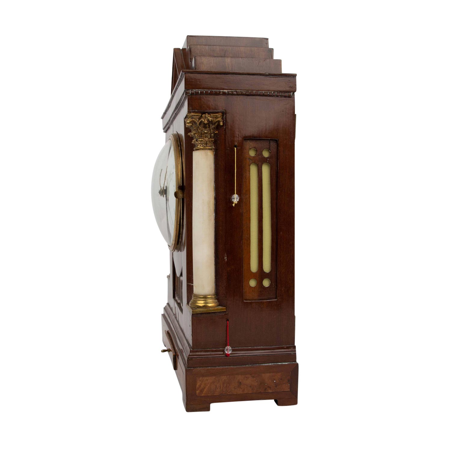 BIEDERMEIER-KOMMODENUHR MIT WECKER - Image 6 of 12