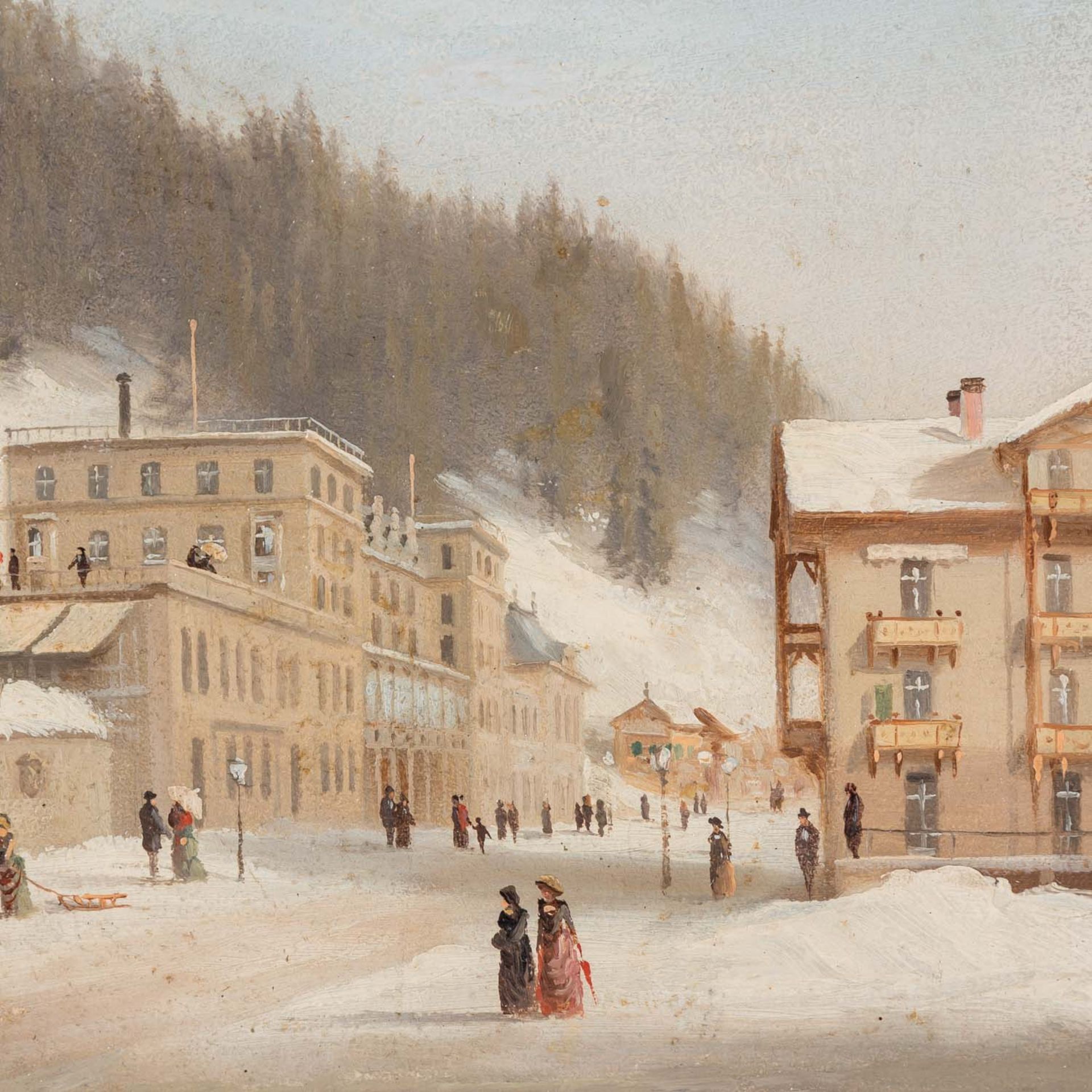 SOMMER, FERDINAND (1822-1901) "Kurpromenade" 1870 - Bild 4 aus 7