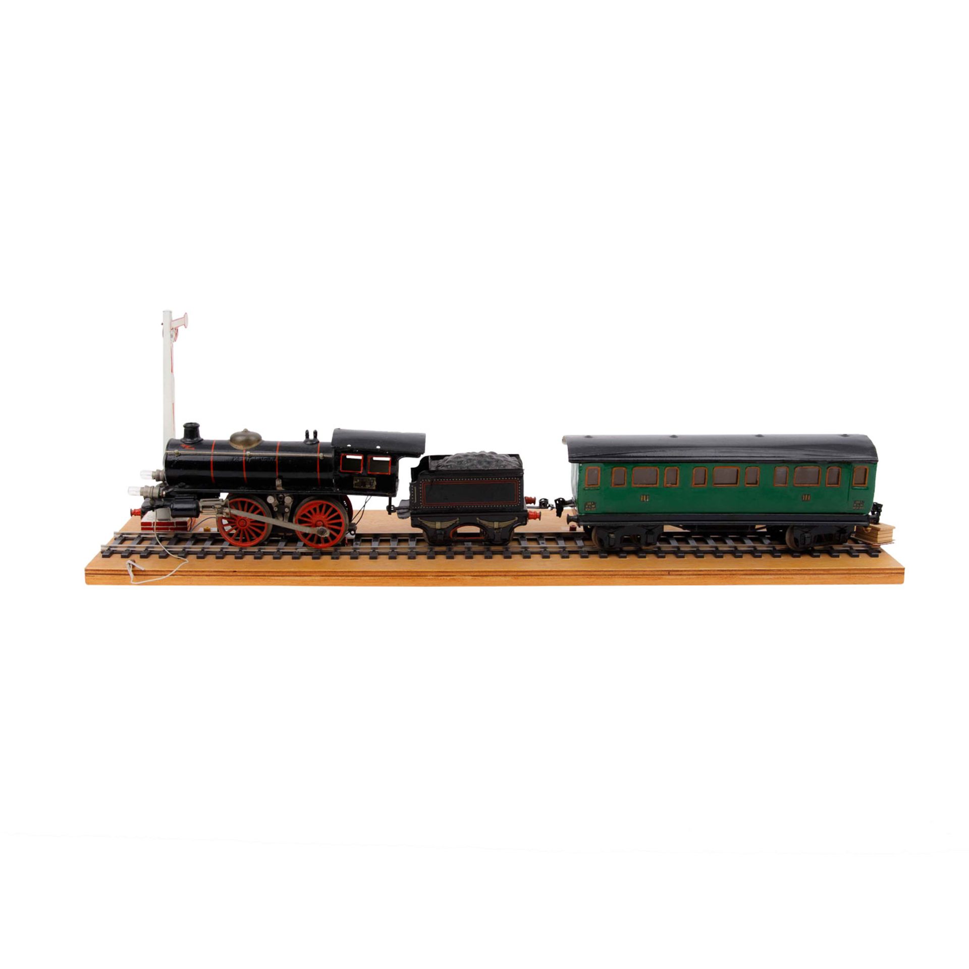 MÄRKLIN 20-Volt-Dampflokomotive 'R 13041' mit französischem Personenwagen, Spur 1, - Bild 3 aus 5