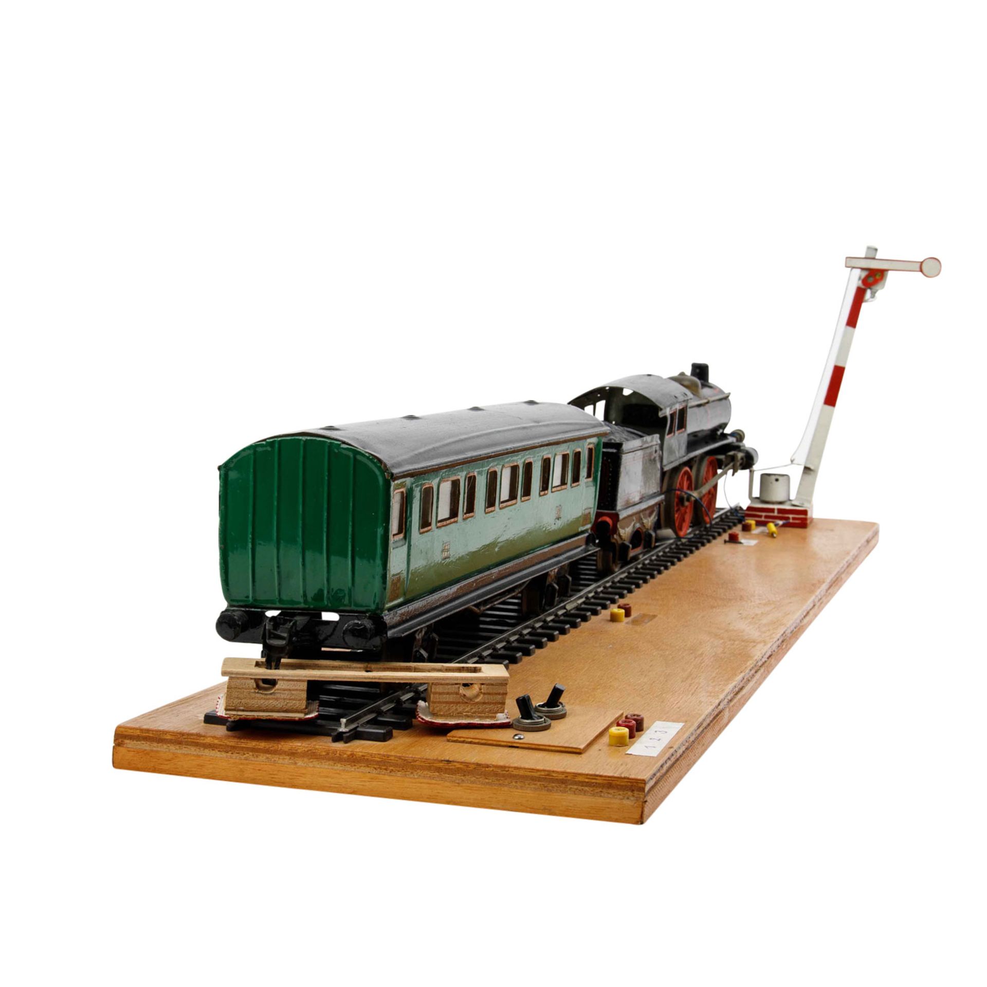 MÄRKLIN 20-Volt-Dampflokomotive 'R 13041' mit französischem Personenwagen, Spur 1, - Image 4 of 5