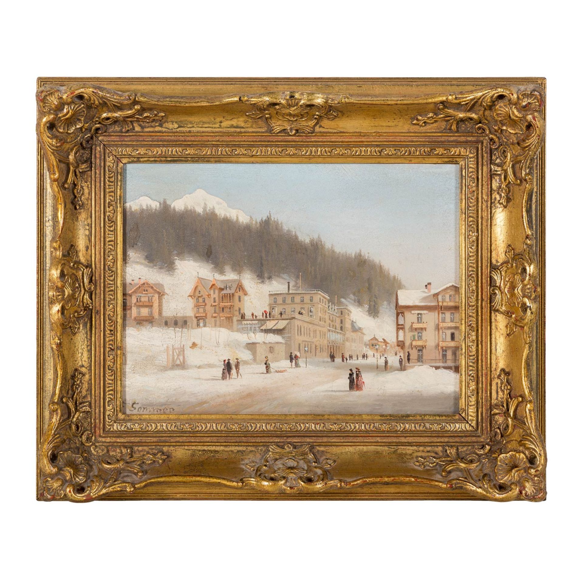 SOMMER, FERDINAND (1822-1901) "Kurpromenade" 1870 - Bild 2 aus 7