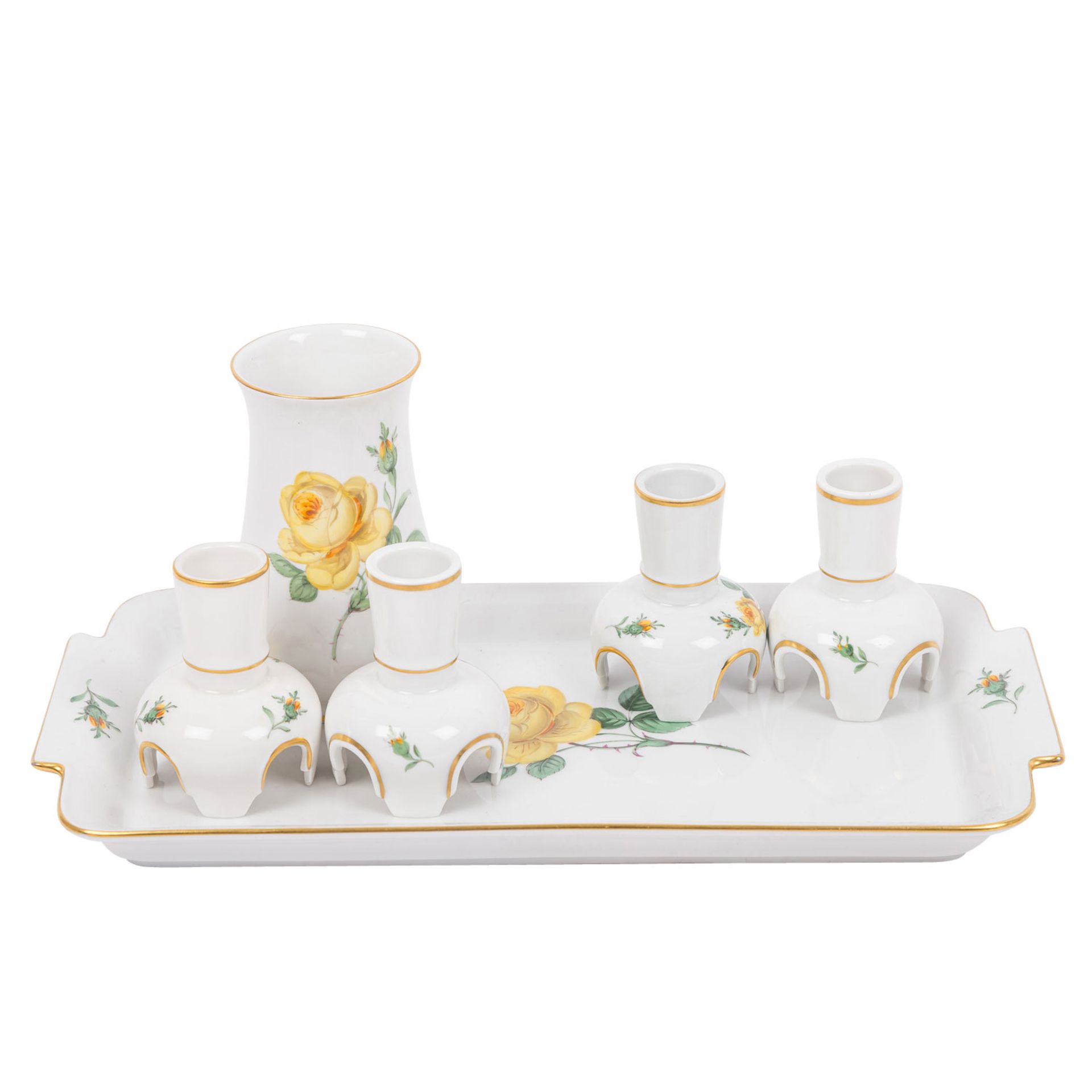 MEISSEN 32-tlg. Kaffeeservice 'Gelbe Rose', 1. und 2. Wahl, 20./21. Jh. - Image 5 of 8