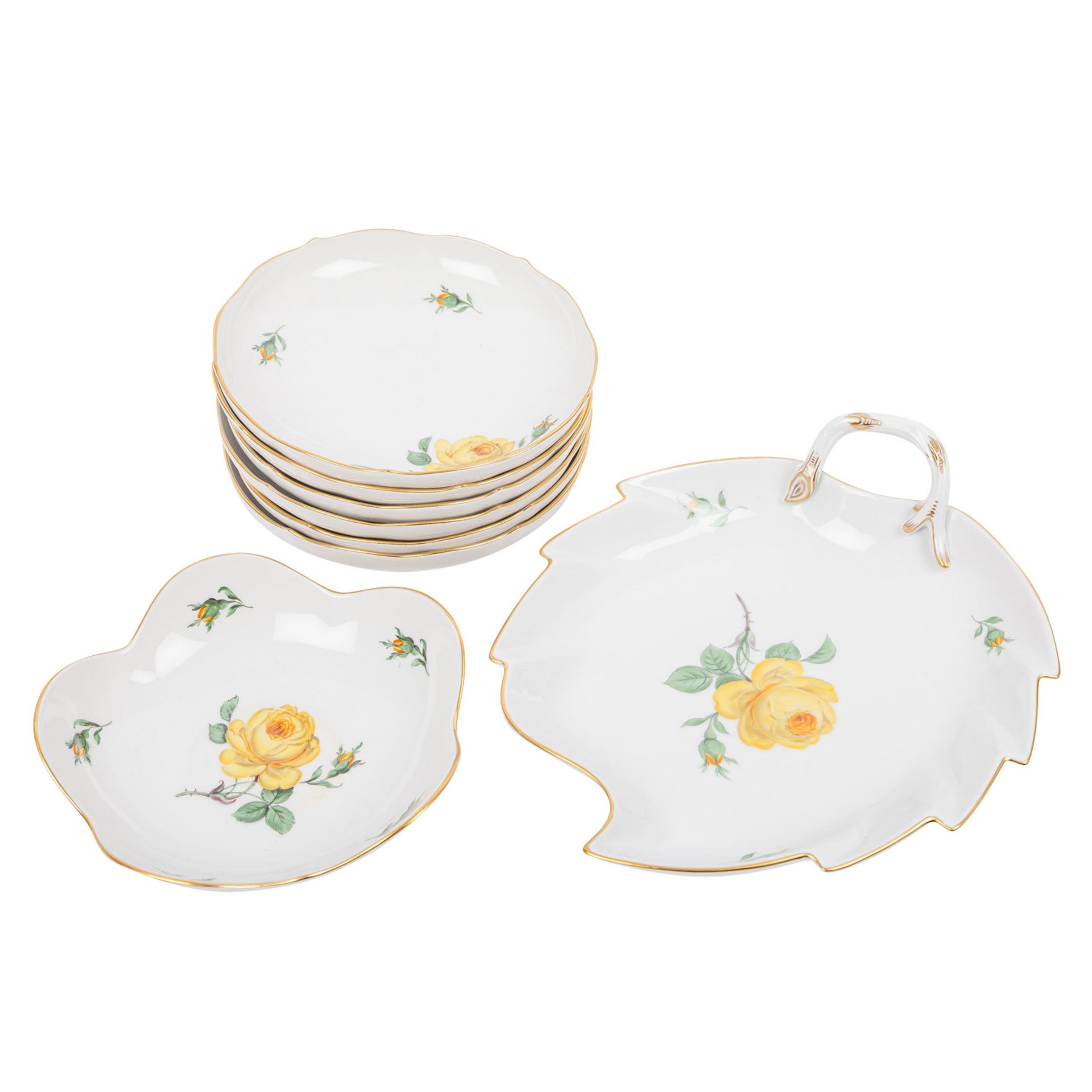 MEISSEN 32-tlg. Kaffeeservice 'Gelbe Rose', 1. und 2. Wahl, 20./21. Jh. - Bild 6 aus 8