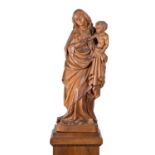 BILDSCHNITZER/IN, Alpenraum 19./20. Jh., "Madonna mit Kind",