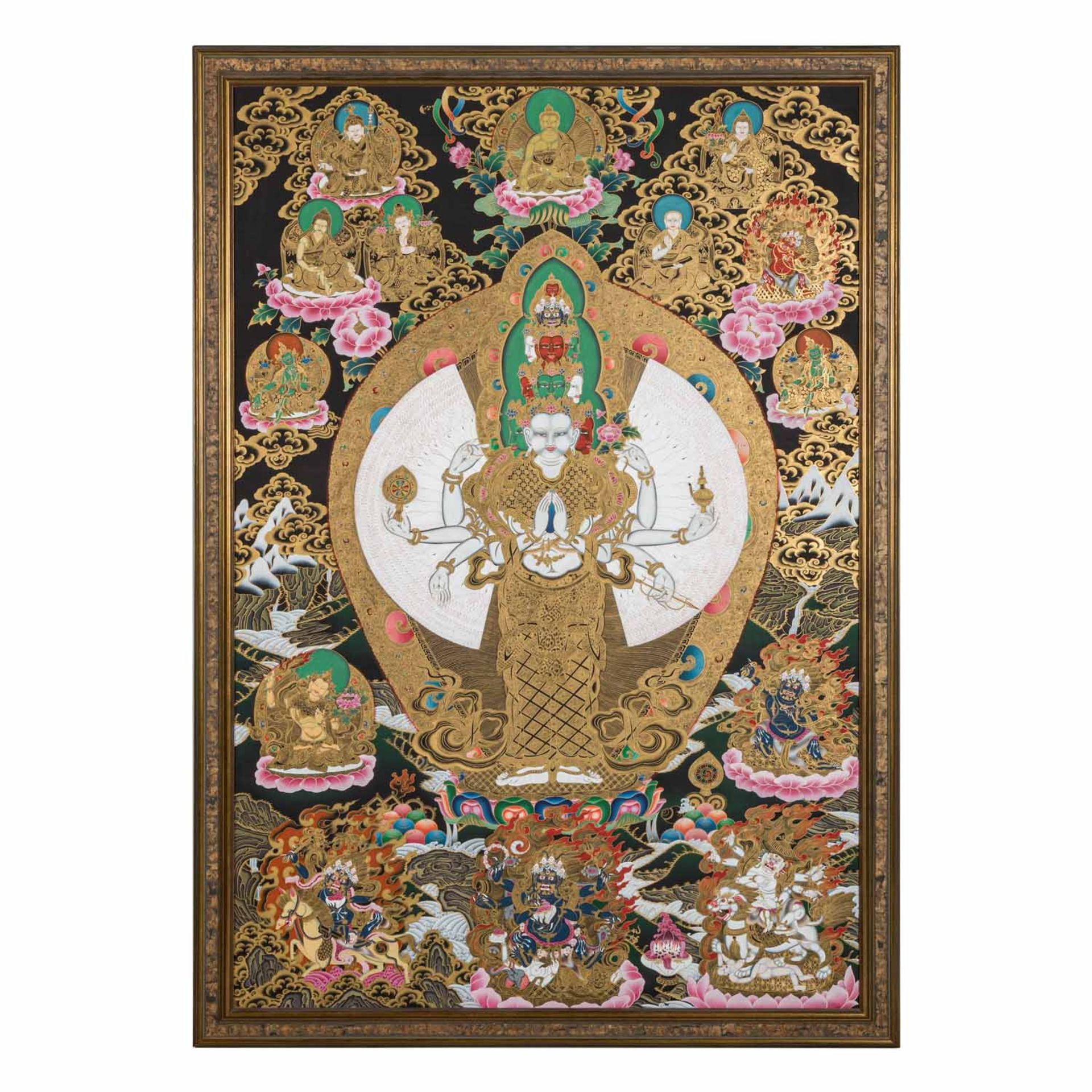 Malerei des Avalokiteshvara, NEPAL, 1990er Jahre. - Image 2 of 6