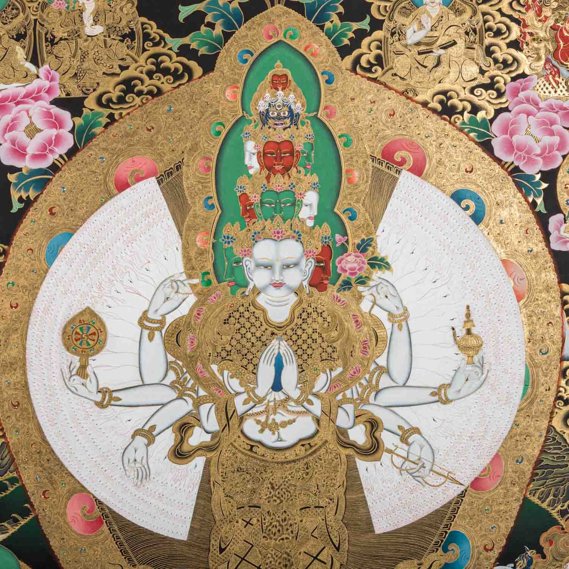 Malerei des Avalokiteshvara, NEPAL, 1990er Jahre. - Image 3 of 6