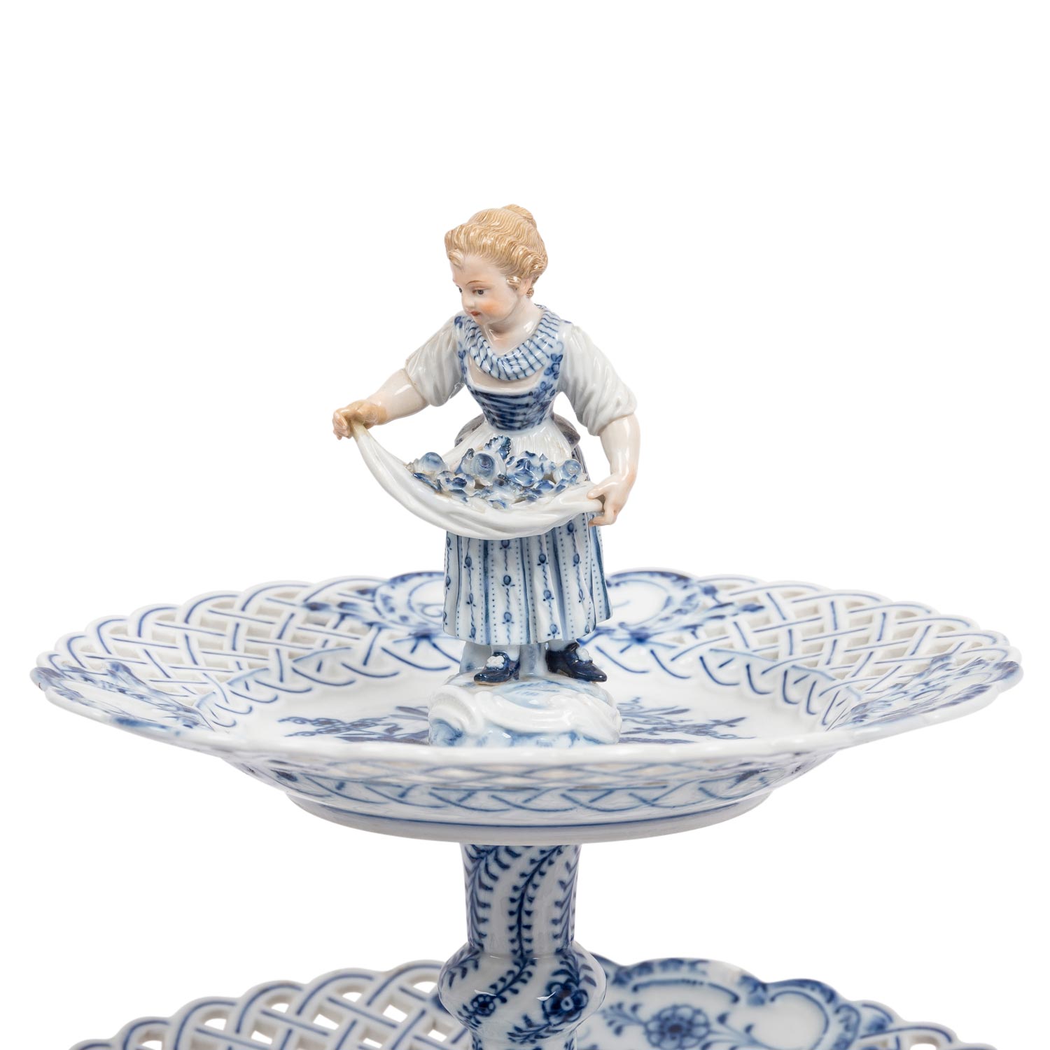 MEISSEN zwei Tafelaufsätze 'Zwiebelmuster', 1860-1924, - Image 3 of 5