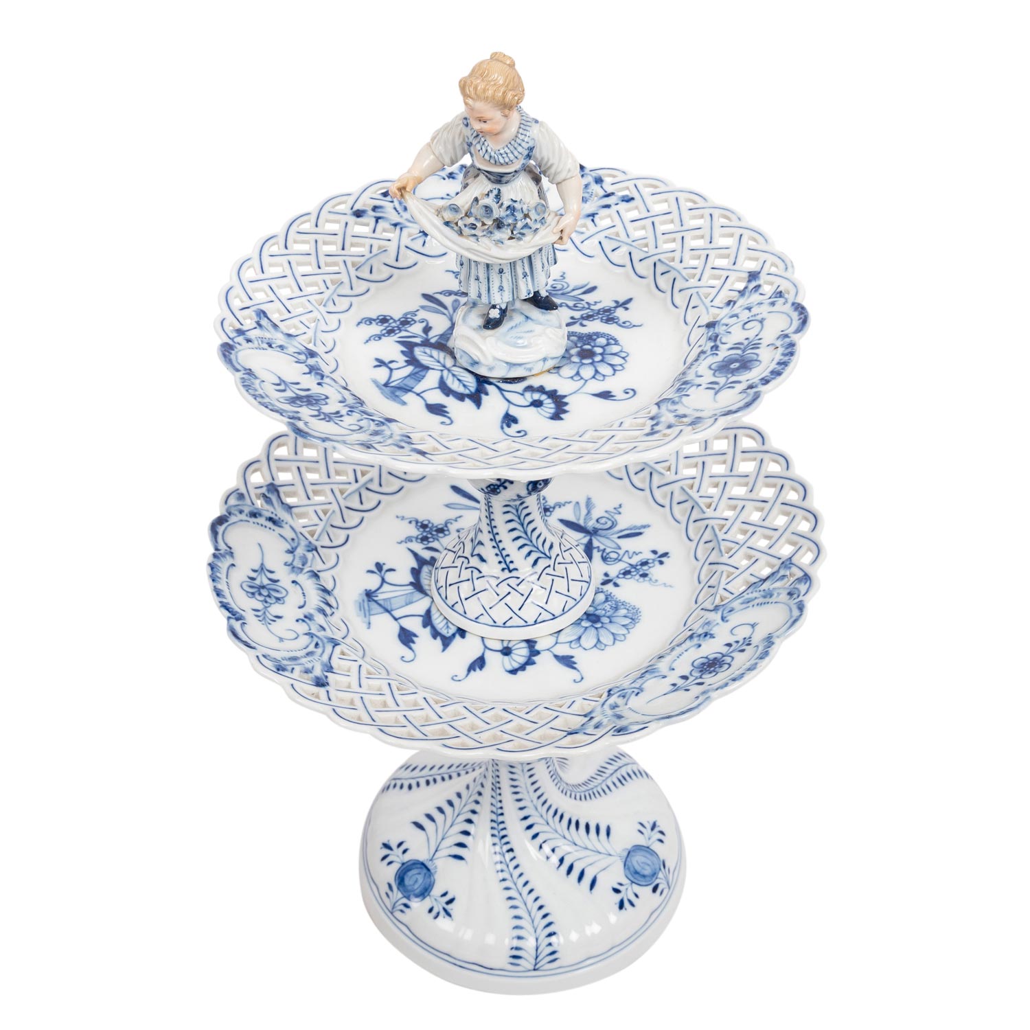 MEISSEN zwei Tafelaufsätze 'Zwiebelmuster', 1860-1924, - Image 4 of 5