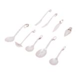 GEORG JENSEN 9-tlg. Konvolut, 925 Silber, 20. Jh.: