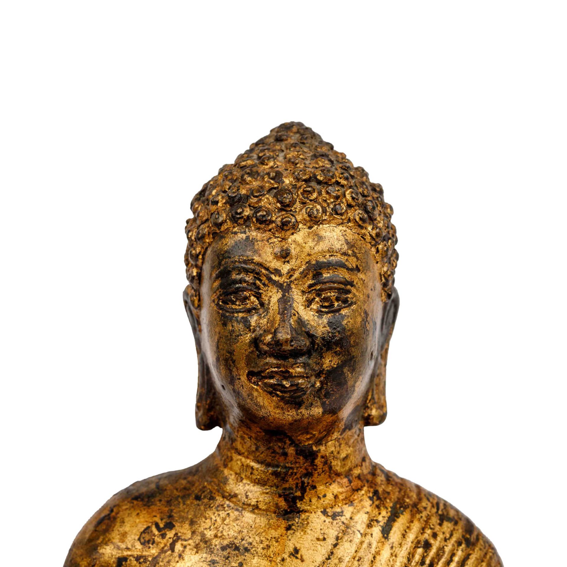 Buddha aus Bronze. THAILAND, 1880-1900. - Bild 5 aus 12