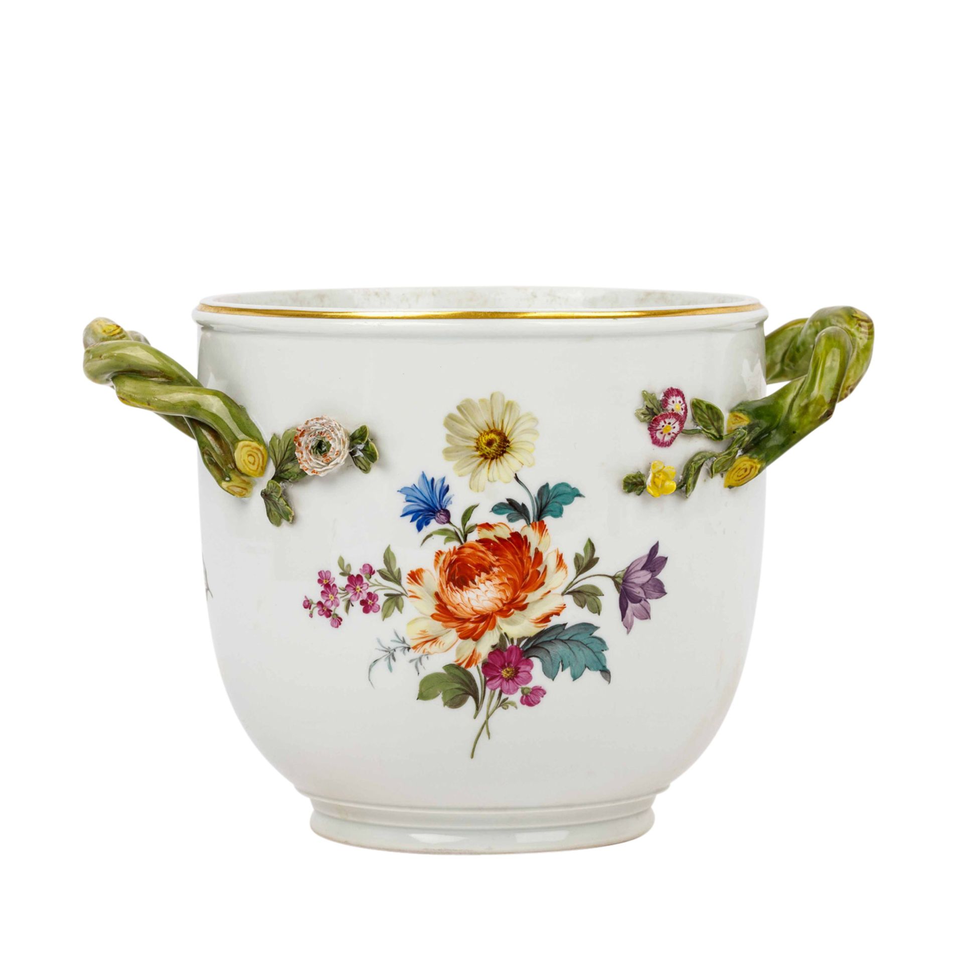 MEISSEN Cachepot, 1860-1924, - Image 3 of 11