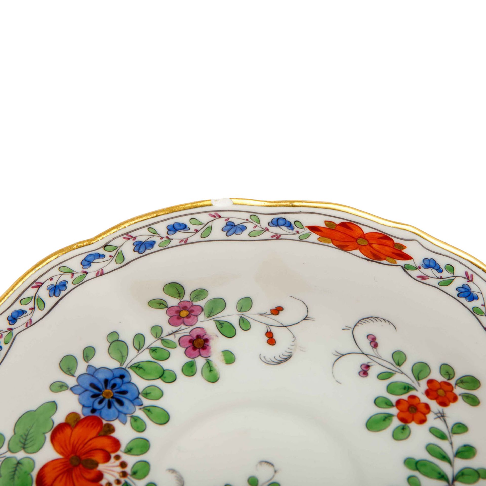 MEISSEN 13 Serviceteile 'Bunte indische Malerei', 1. Wahl, 20. Jh. - Image 8 of 9