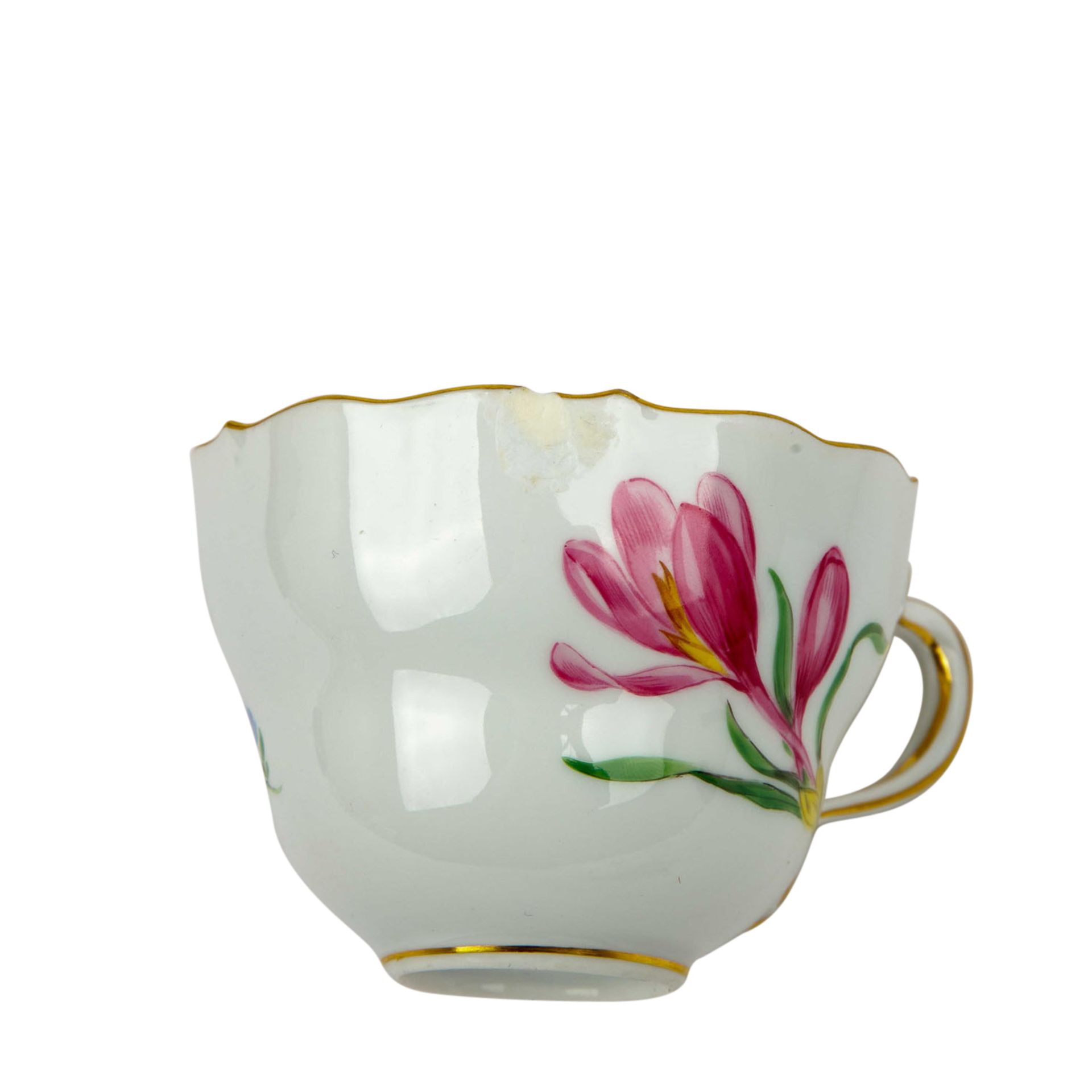 MEISSEN 22 Kaffeeserviceteile 'Blumenmalerei', 1. Wahl, ab 1924 - Image 6 of 8