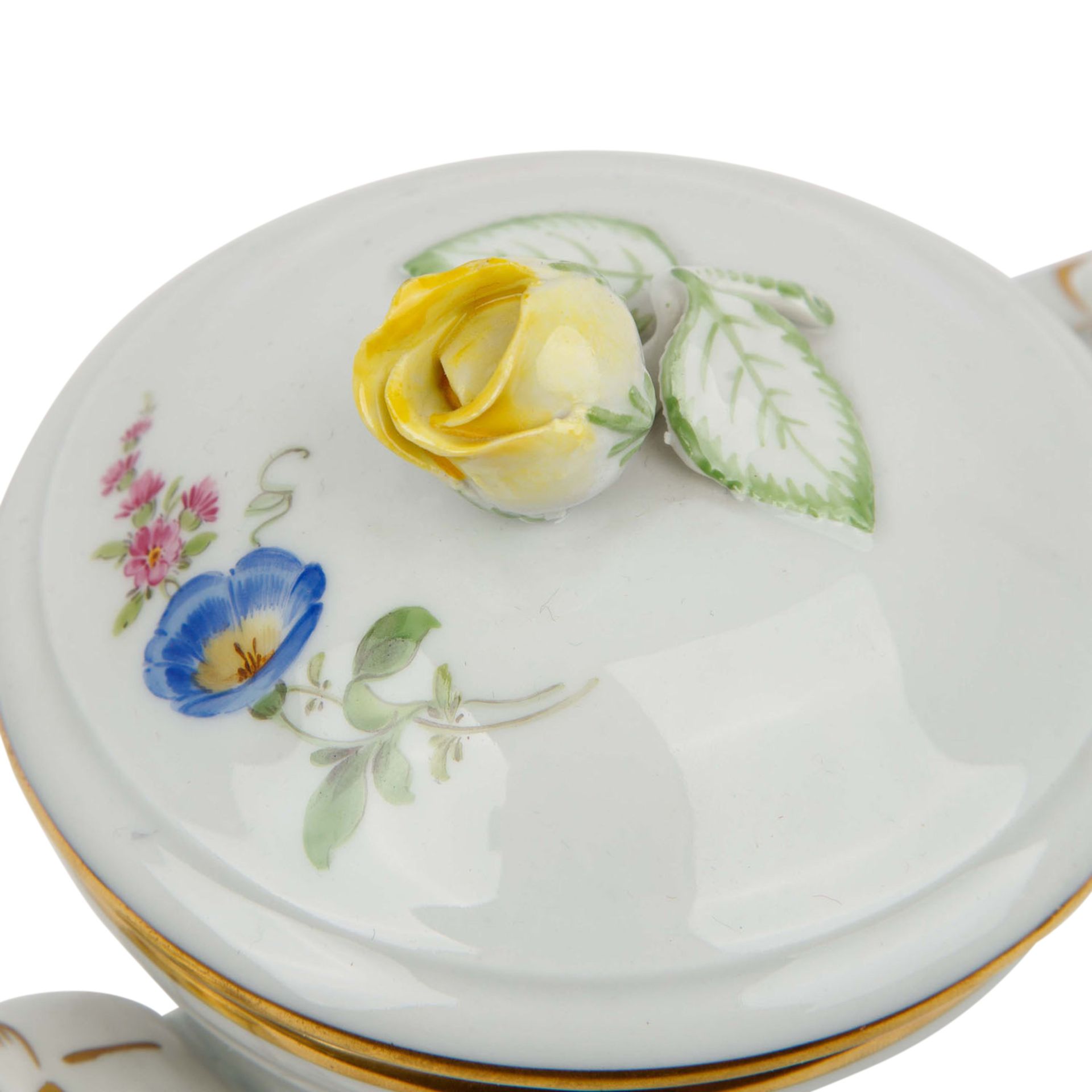 MEISSEN 22 Kaffeeserviceteile 'Blumenmalerei', 1. Wahl, ab 1924 - Image 5 of 8