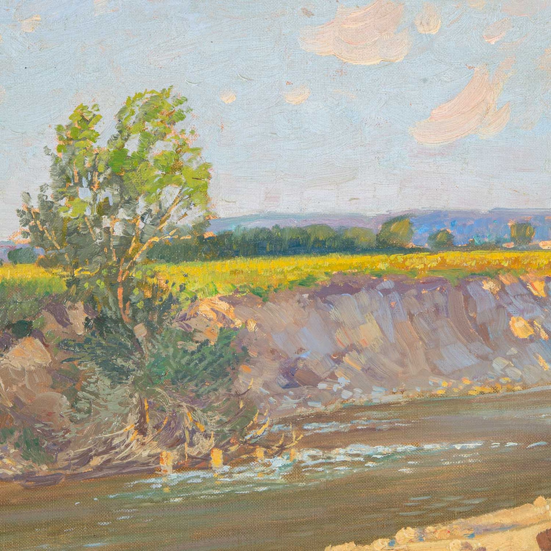 GOTTFRIED, OSWALD (1869-1949) "Flusslandschaft im Sonnenlicht" - Image 4 of 5