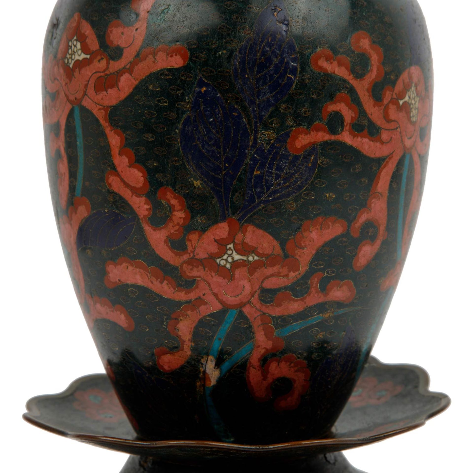 Ungewöhnliche Cloisonné-Vase. CHINA, Qing-Dynastie - Image 5 of 15