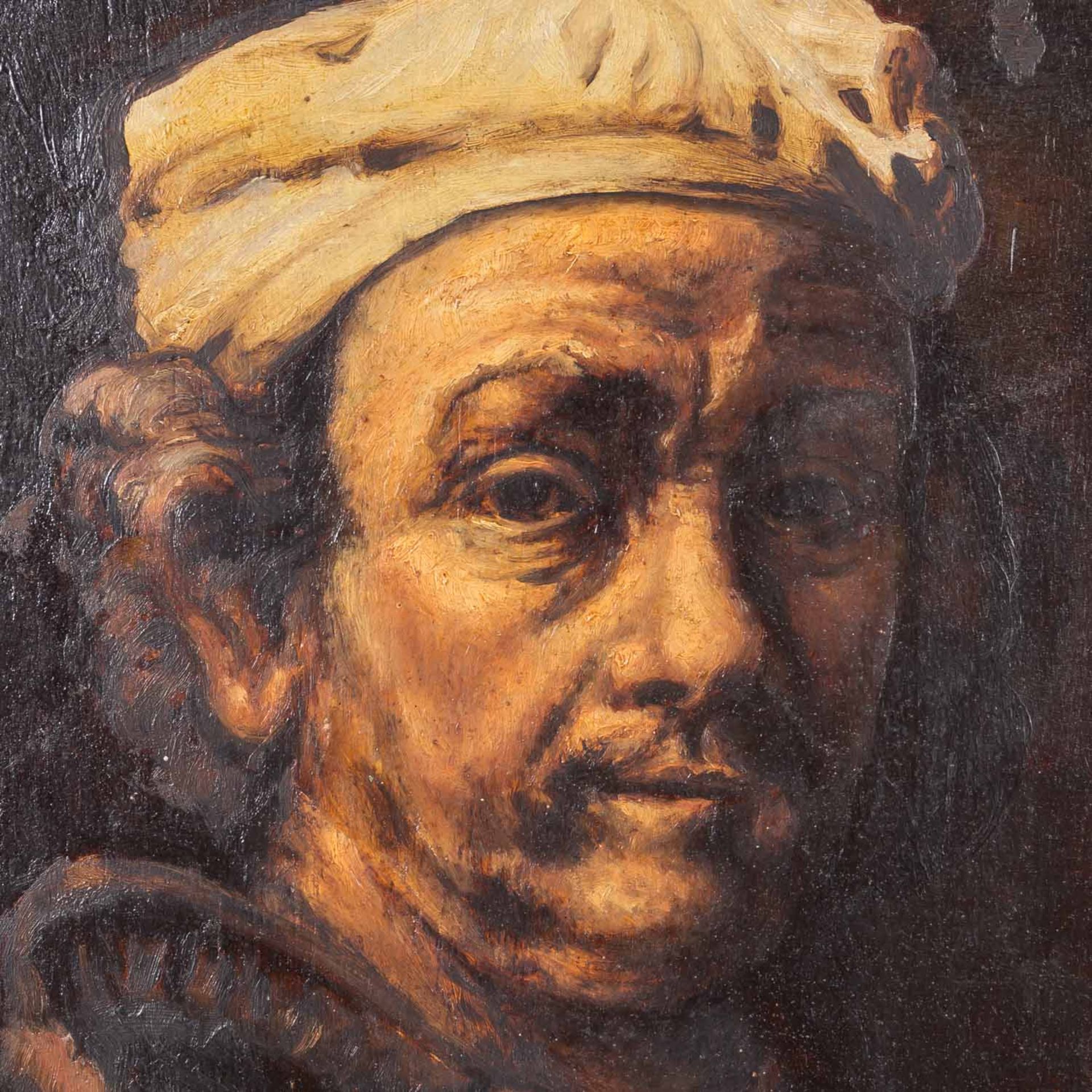 REMBRANDT van RIJN, NACH (Kopist 1. Hälfte 20. Jh.), "Portrait Rembrandts", - Image 4 of 6