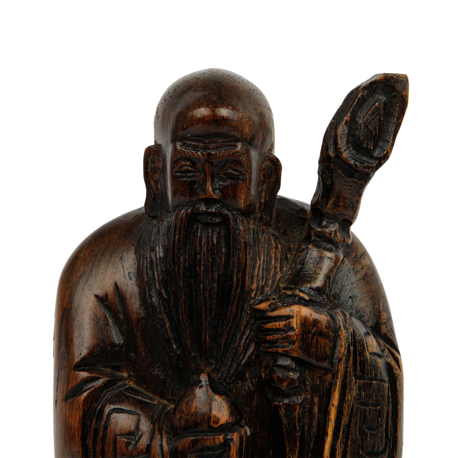Paar Skulpturen 'Lu' und 'Shou'. CHINA, 1. Hälfte 20. Jh.: - Image 3 of 12