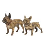 2 Miniaturbronzen 'Bulldoggen', 20. Jh.