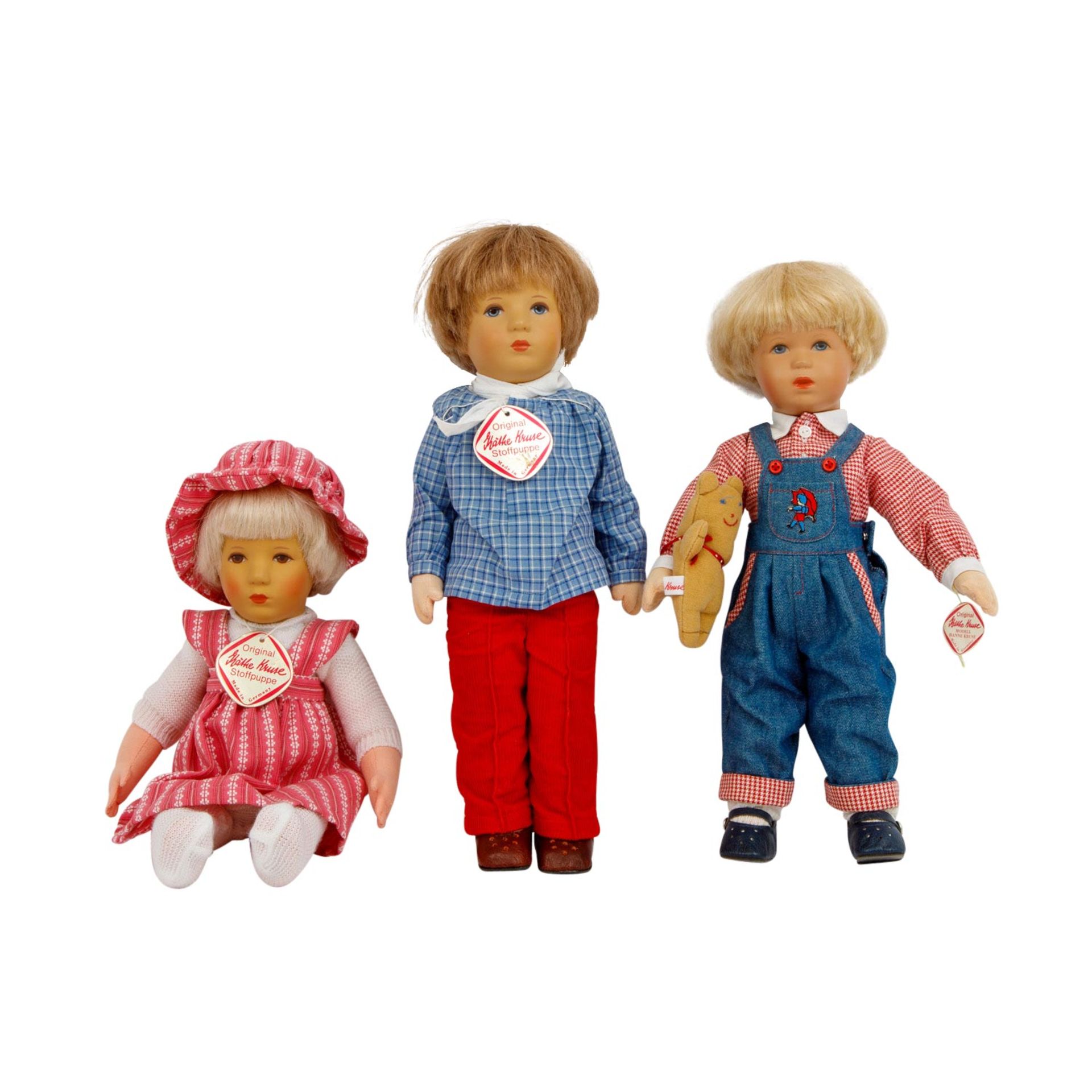 KÄTHE KRUSE 3-tlg Konvolut Puppen, 1980er und 90er Jahre - Bild 2 aus 9