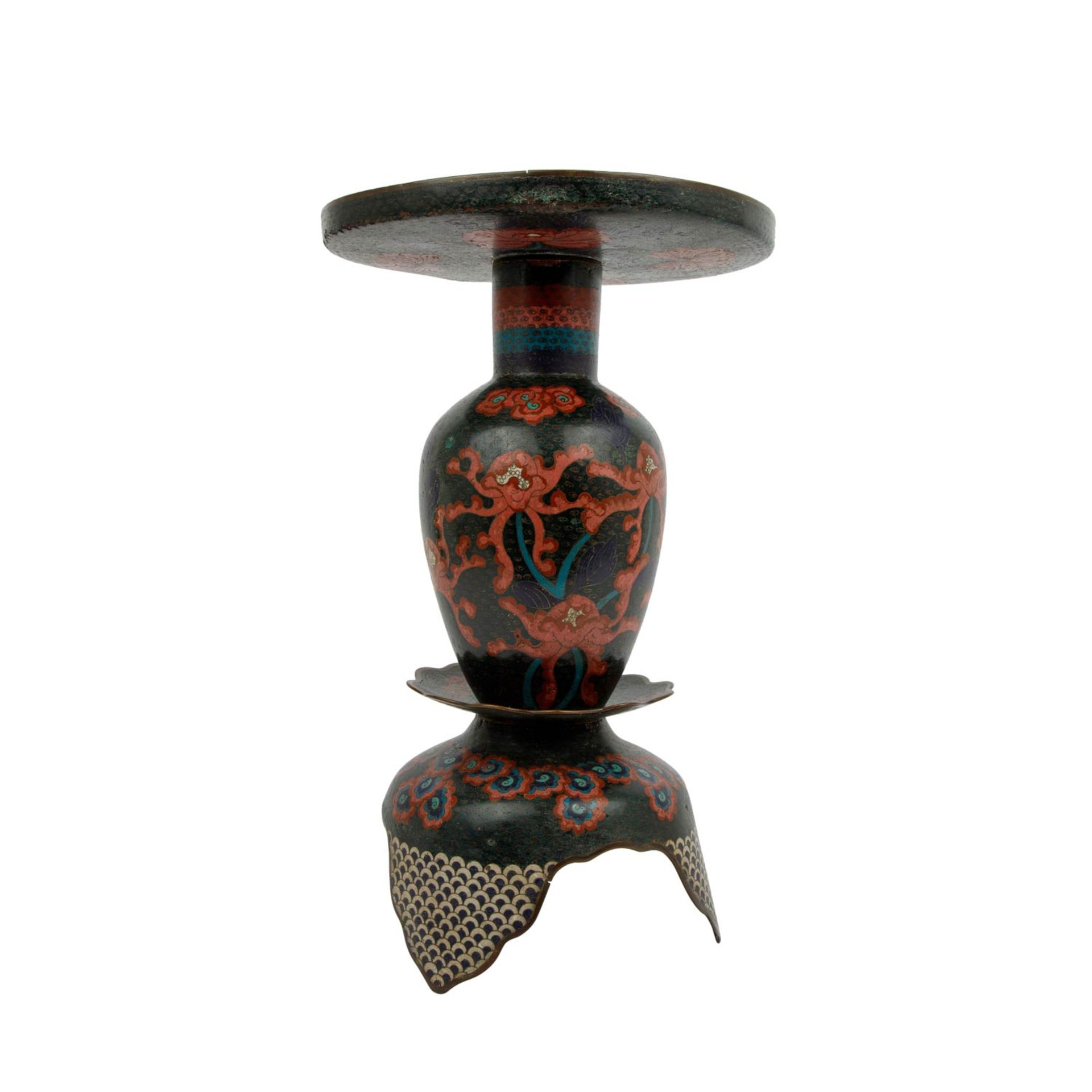 Ungewöhnliche Cloisonné-Vase. CHINA, Qing-Dynastie - Image 3 of 15