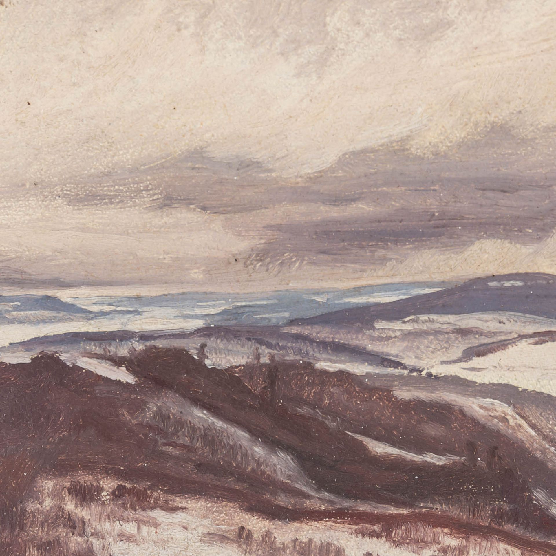 DEIKER, wohl Hans (1876-?), Studie "Blick auf Mittelgebirge", - Image 3 of 4