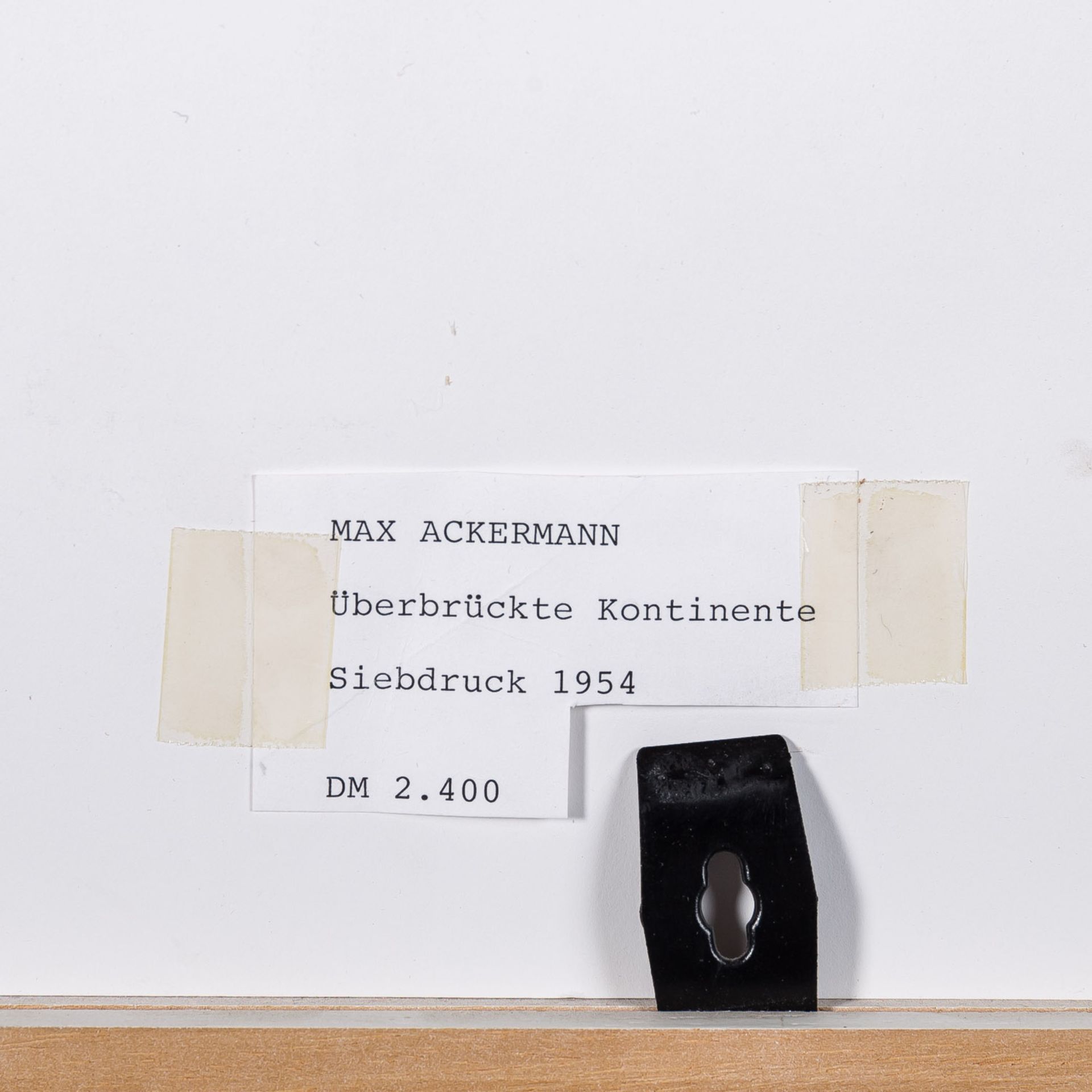 ACKERMANN, MAX (1887-1975), 2 Grafiken: "Komposition in Blau" (1) & "Figürliche Komposition" (2), - Image 9 of 9