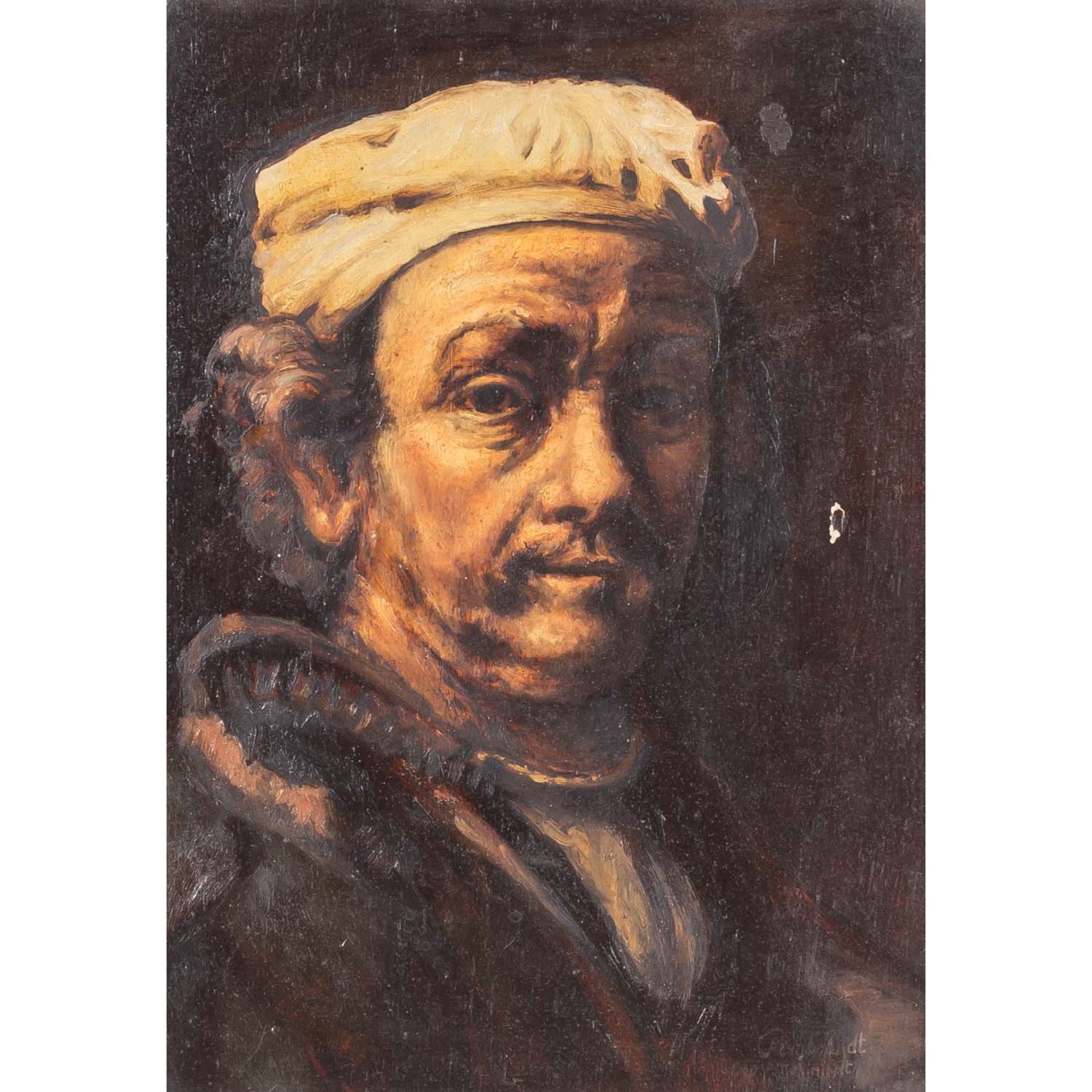 REMBRANDT van RIJN, NACH (Kopist 1. Hälfte 20. Jh.), "Portrait Rembrandts",