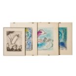 CHAGALL, MARC und NACH Chagall (1887-1985), 4 Graphiken,