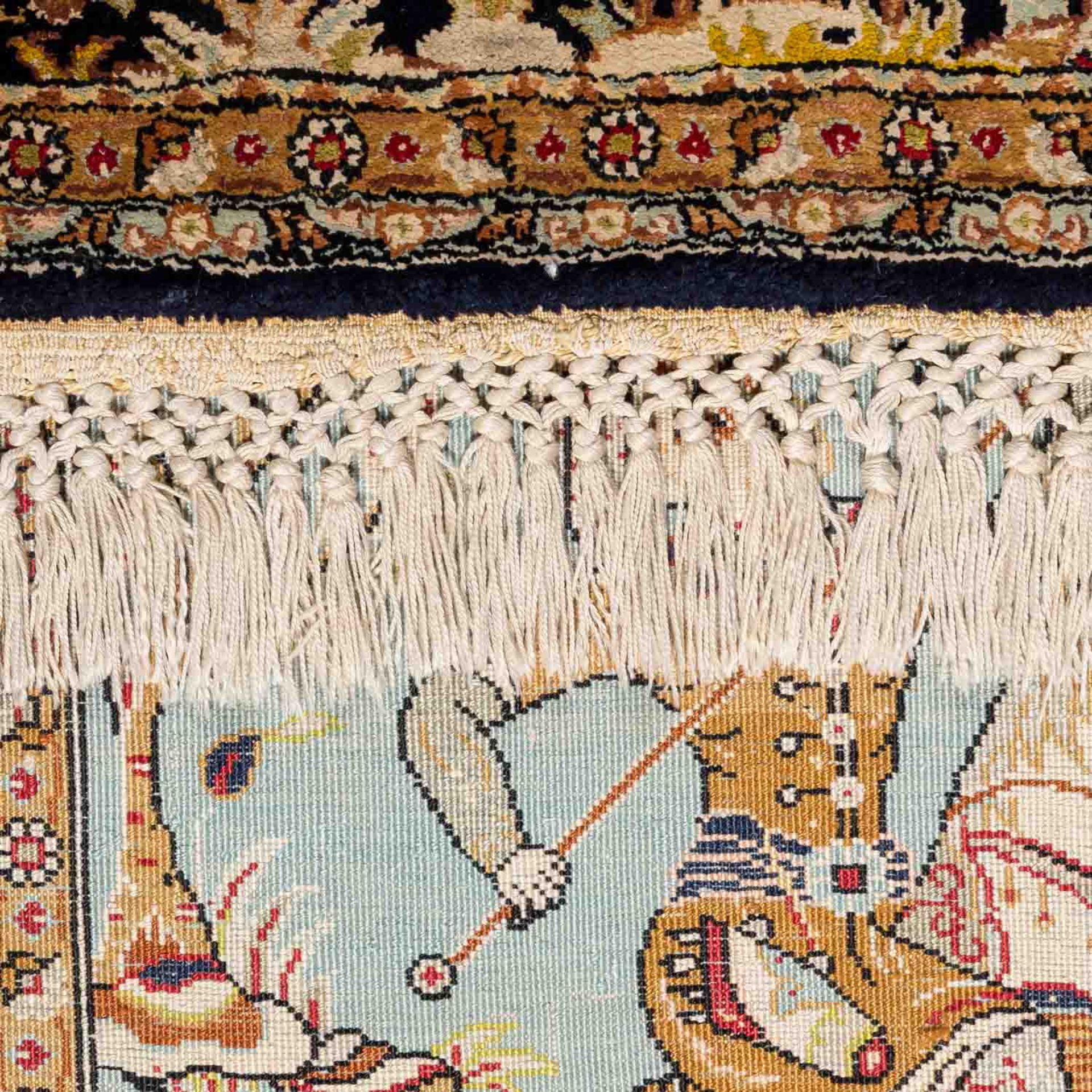 Orientteppich aus Seide. GHOM/Persien, 1960er Jahre, ca. 160x103 cm. - Bild 4 aus 5