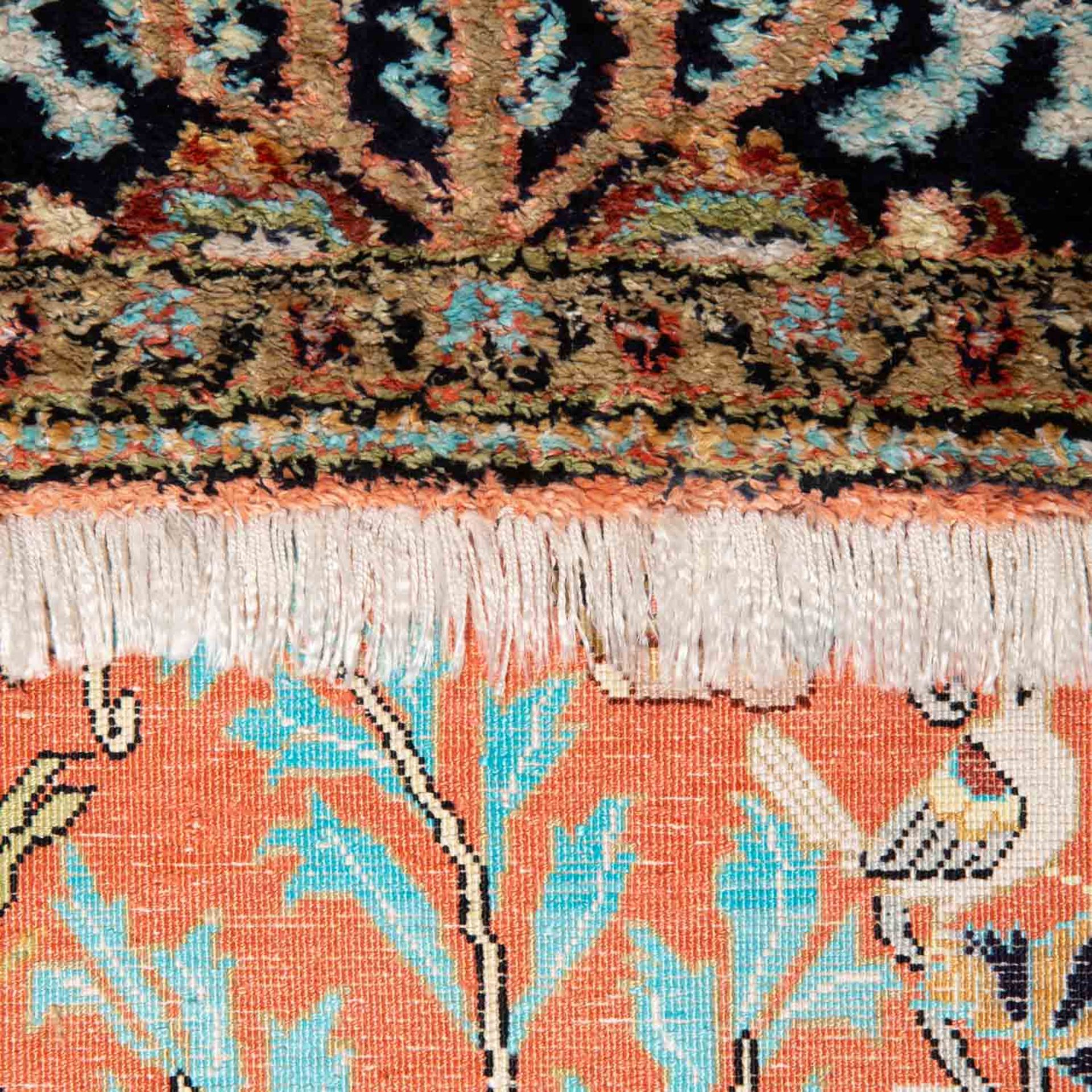 Orientteppich aus KASCHMIR-Seide, 20. Jh., 160x104 cm. - Bild 3 aus 4