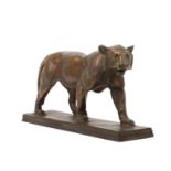 BARYE, Antoine Louis, NACH (A. L. B.: 1796-1875), "Schreitender Panther",