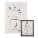 WIENTZKOWSKI, NORBERT (1940-2006), 2 Erotische Zeichnungen,