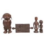 3 magische Figuren aus Holz. ZAIRE, 1900-1950: