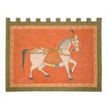 Dekorativer Wandbehang. RAJASTHAN/INDIEN, 2. Hälfte 20. Jh., 160x213 cm.