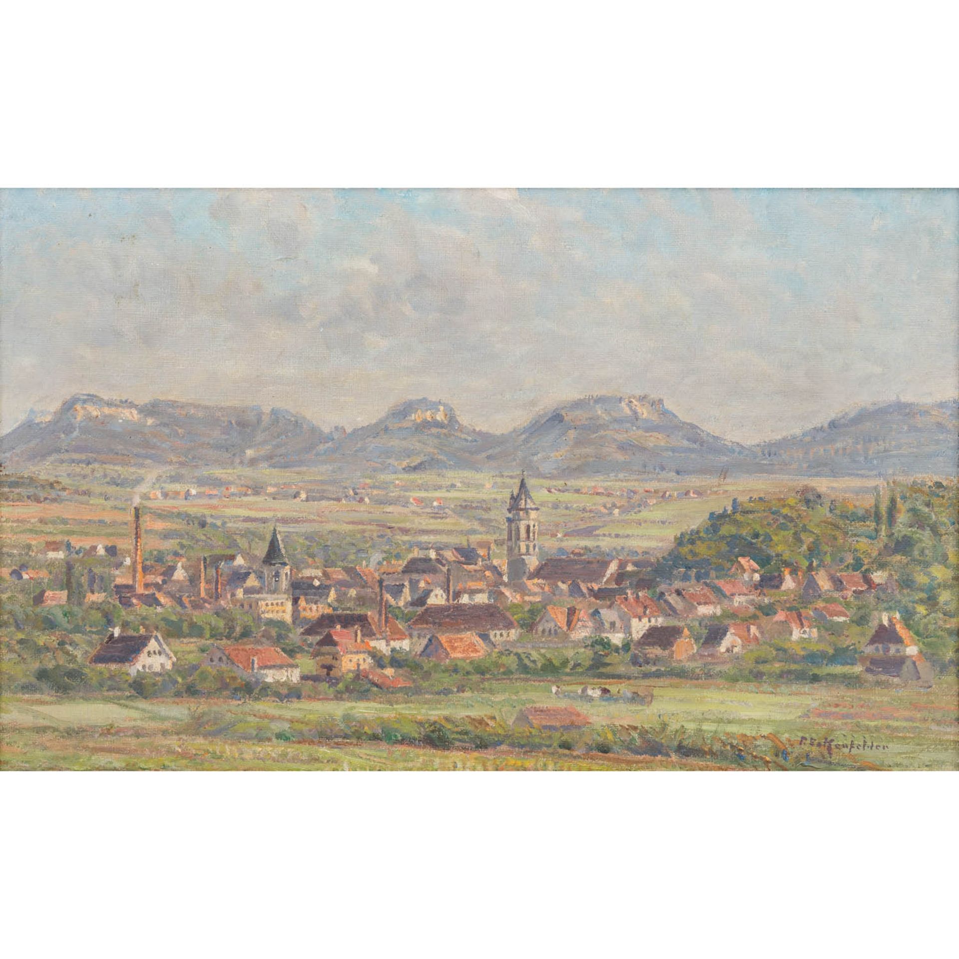 ECKENFELDER, FRIEDRICH (1861-1938), "Blick auf Balingen", 