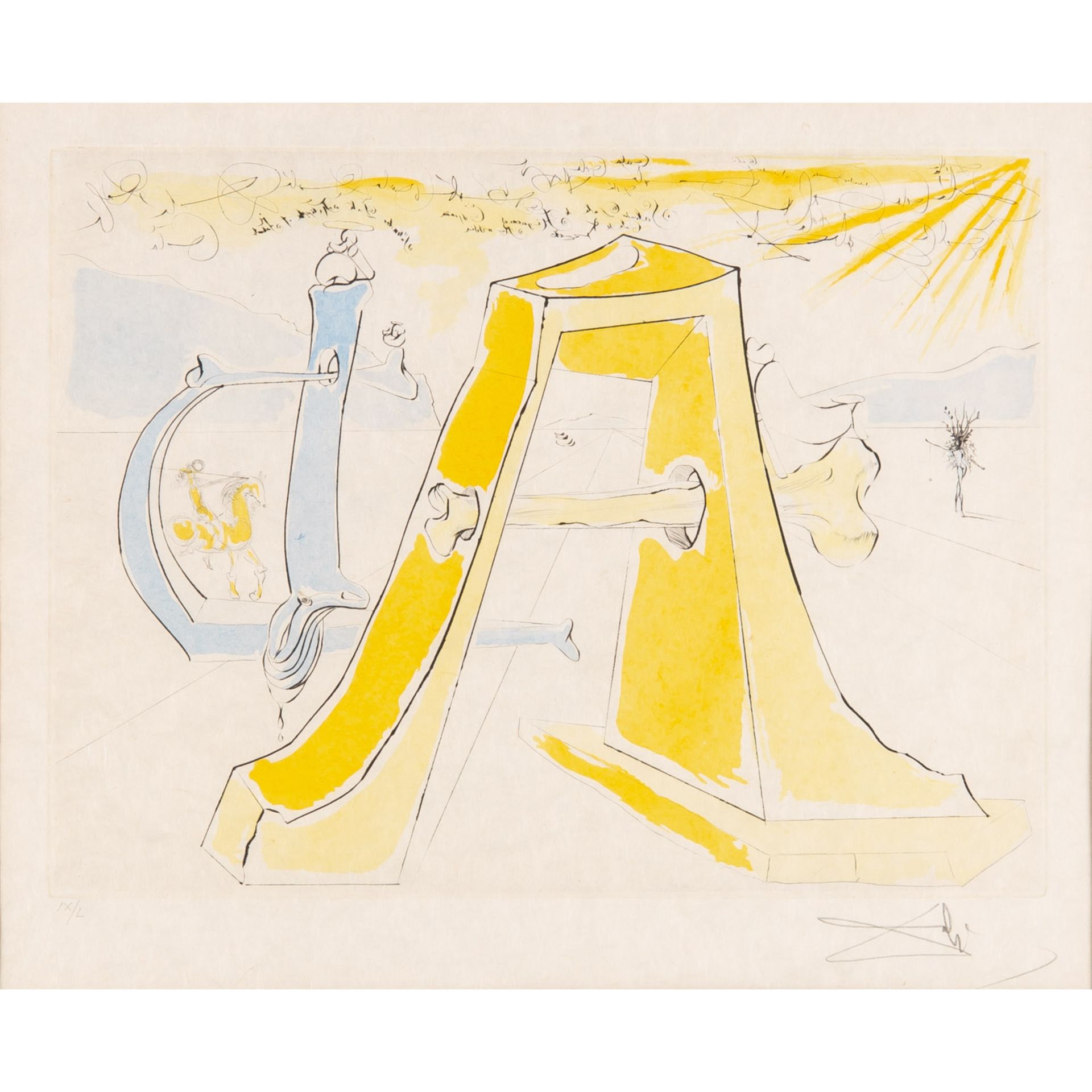 DALI, SALVADOR (1904-1989) "Hommage à Dürer" 1971