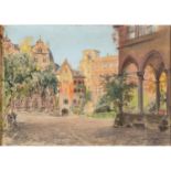 HUTH, FRANZ (1876-1970), "Heidelberg, Blick auf den Schlossaltan", 1933,