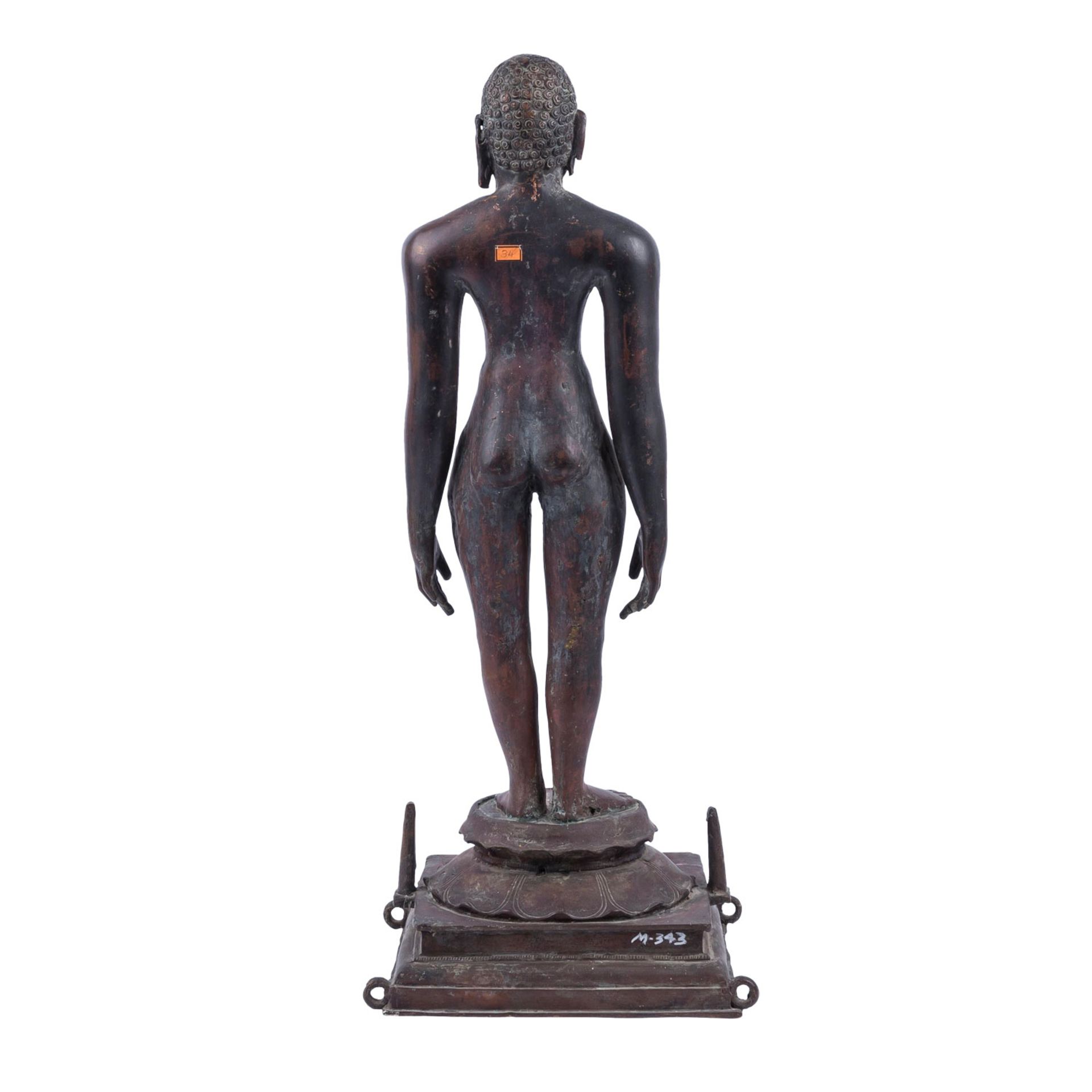 Bronze des Jain Tirthankara. INDIEN, um 1900. - Image 4 of 5