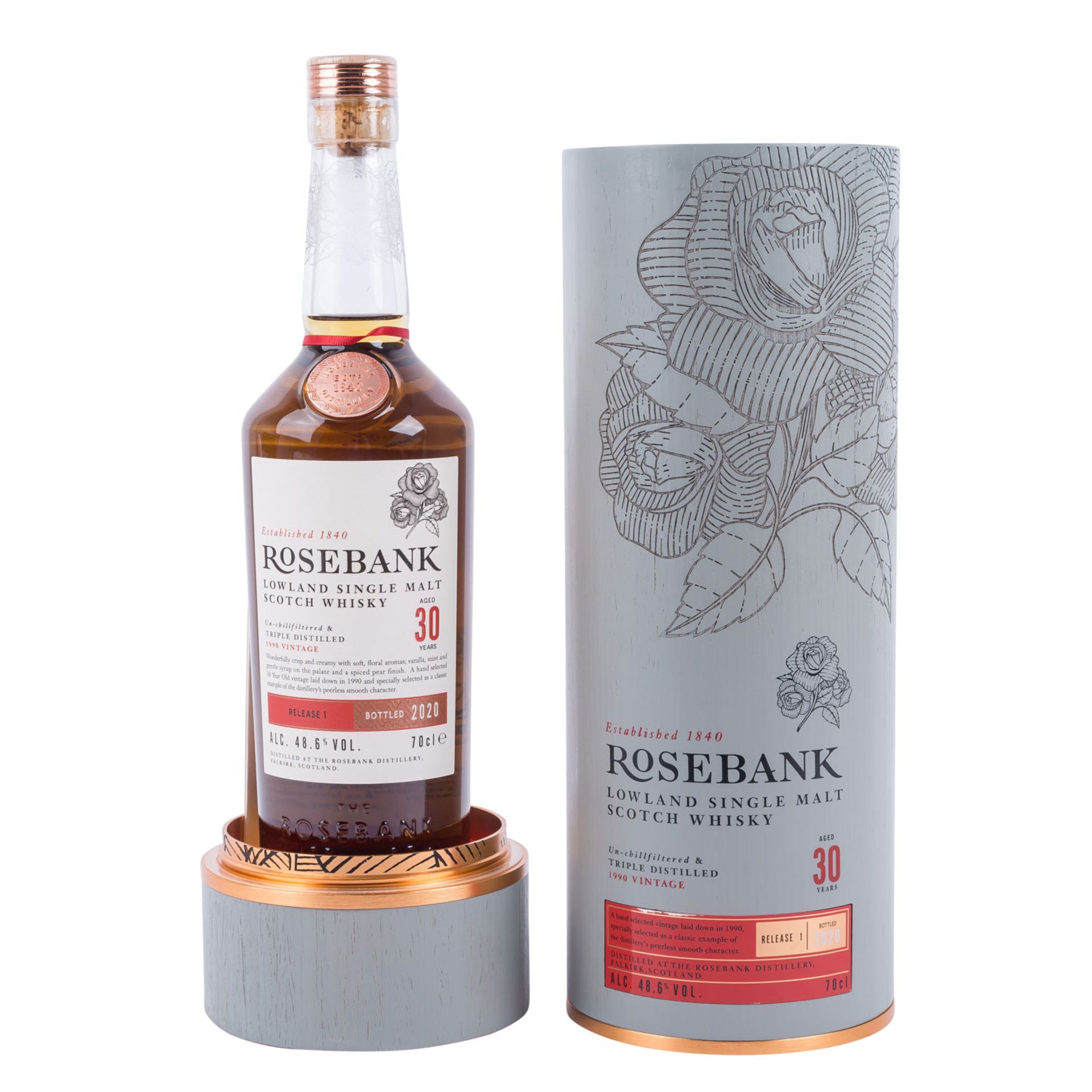ROSEBANK 'Lowland Single Malt Scotch Whisky 'Aged 30 Years' 1990 - Image 2 of 4