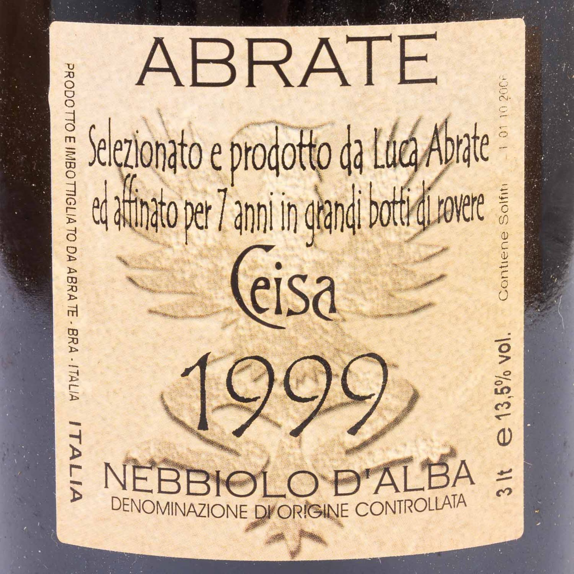 LUCA ABRATE 1 Doppelmagnum CEISA NEBBIOLO D'ALBA 1999 in OHK - Image 2 of 5
